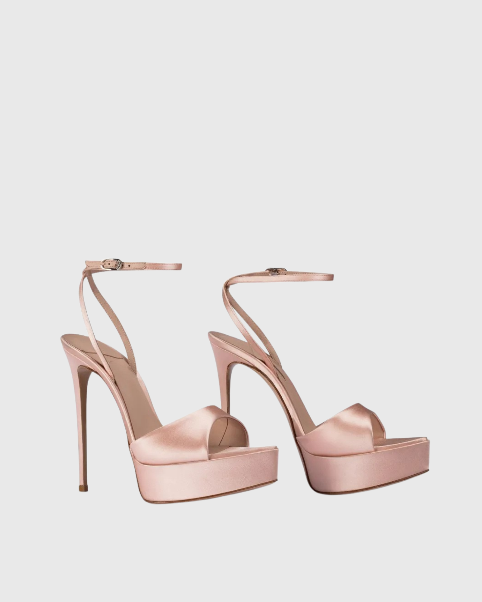 Iida Satin Strap Sandals In Pink