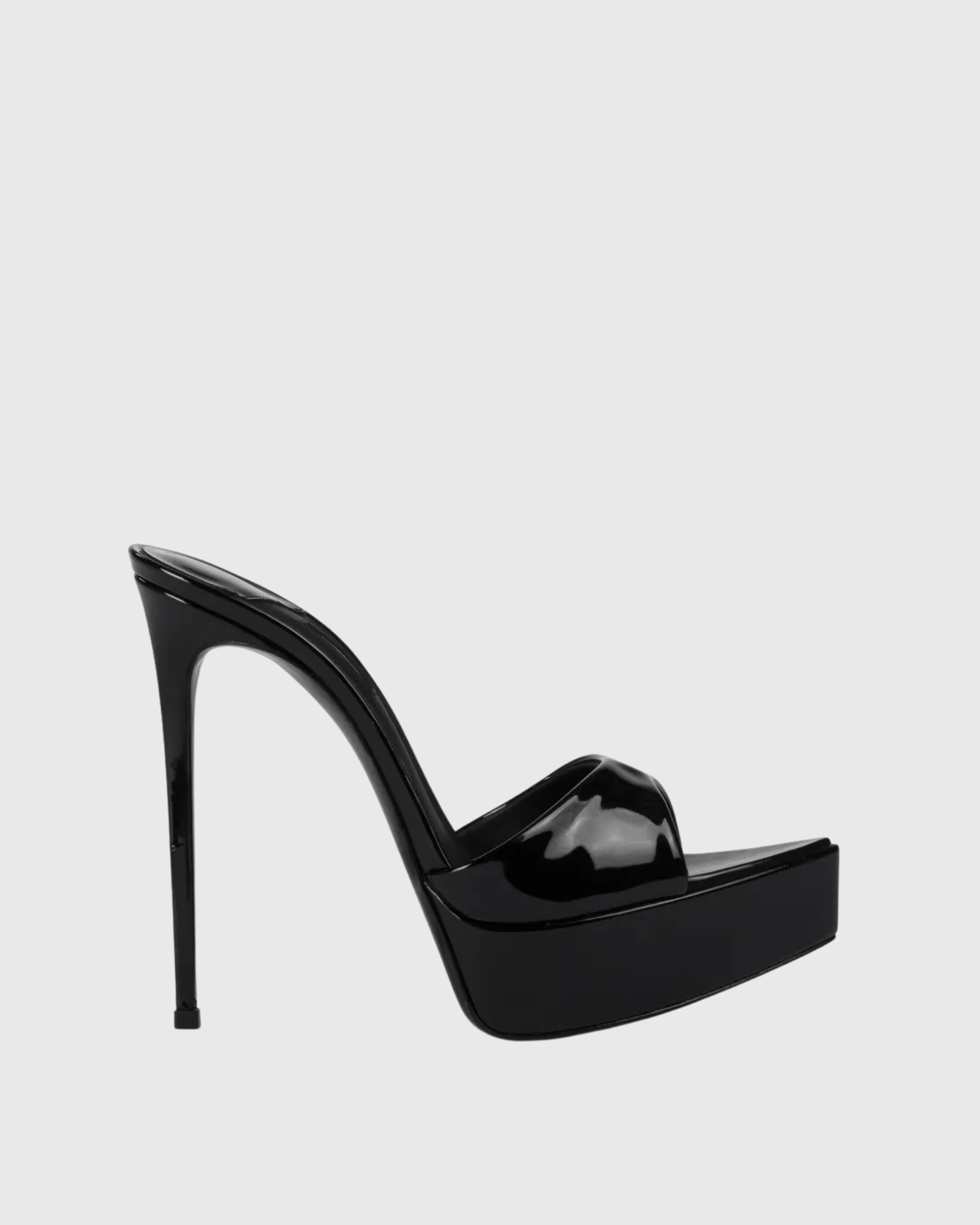 Iida Patent Leather Mules In Black