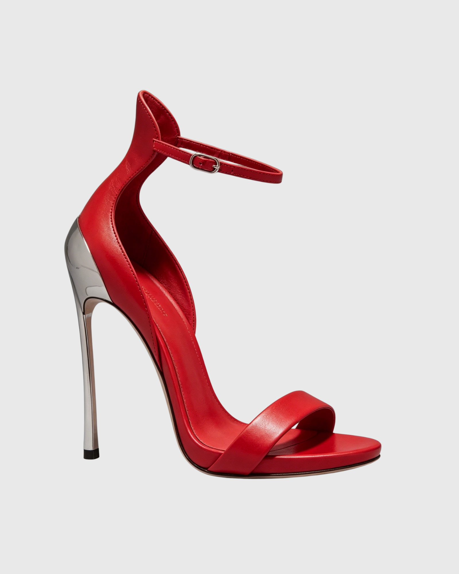 Evelina Splicing Strap Sandals In Red