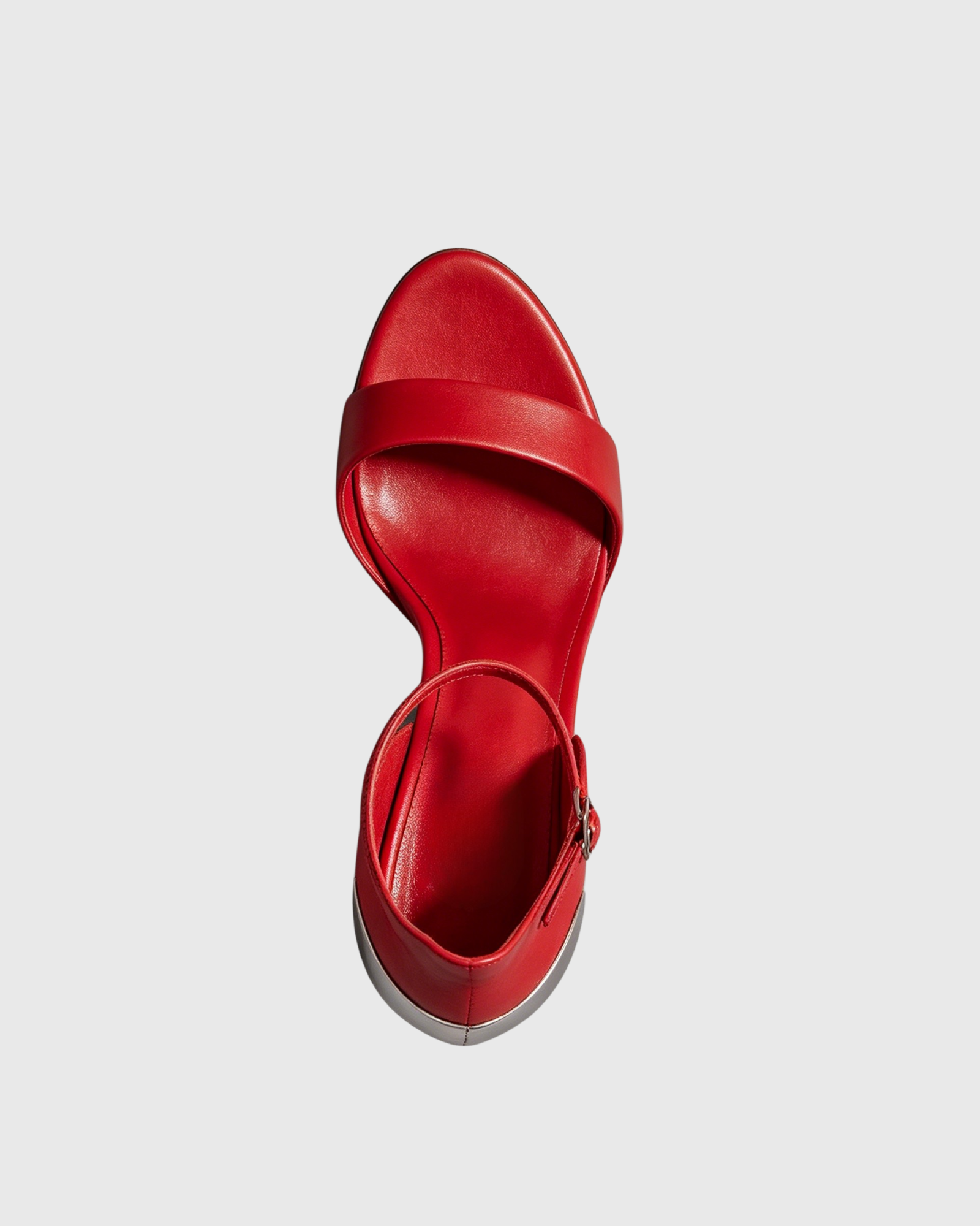 Evelina Splicing Strap Sandals In Red