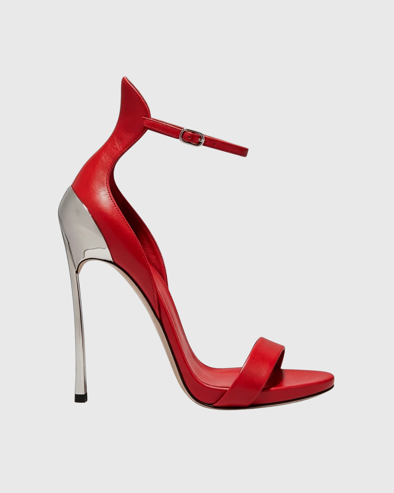 Evelina Splicing Strap Sandals In Red