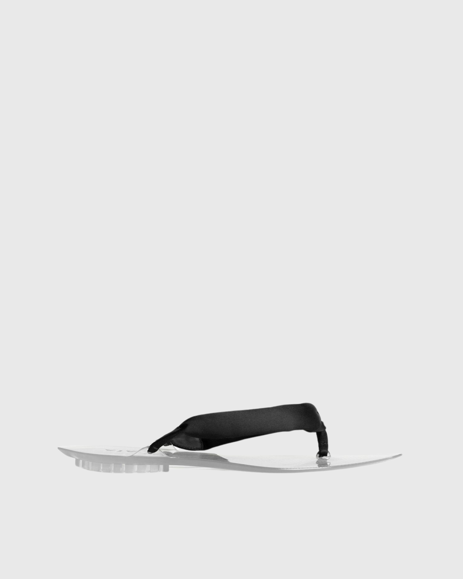 Solenne Jelly PVC Thong Slippers In Black