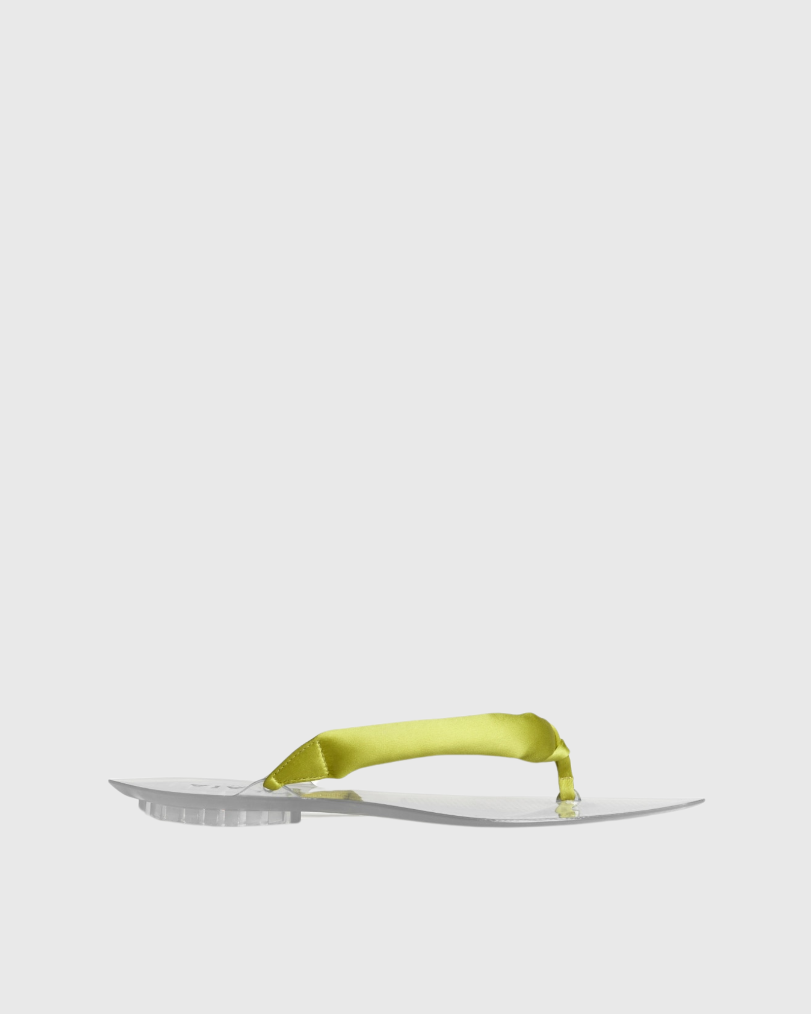Solenne Jelly PVC Thong Slippers In Green