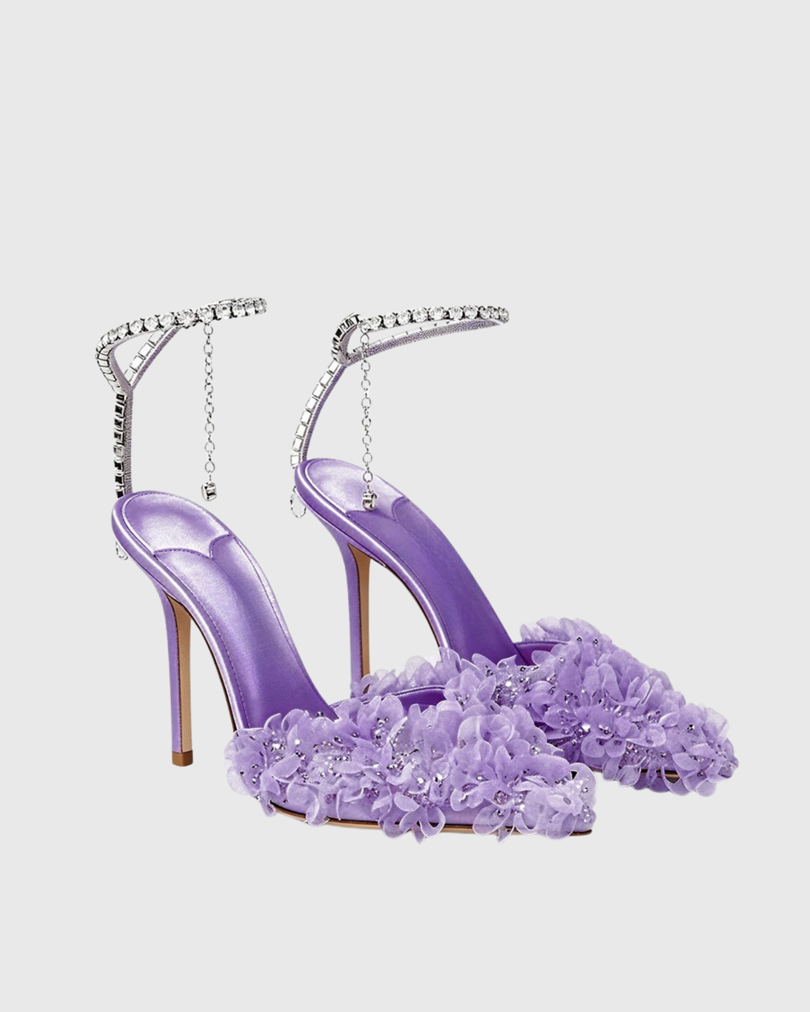 Lovis Flower Rhinestone Pumps In lilac