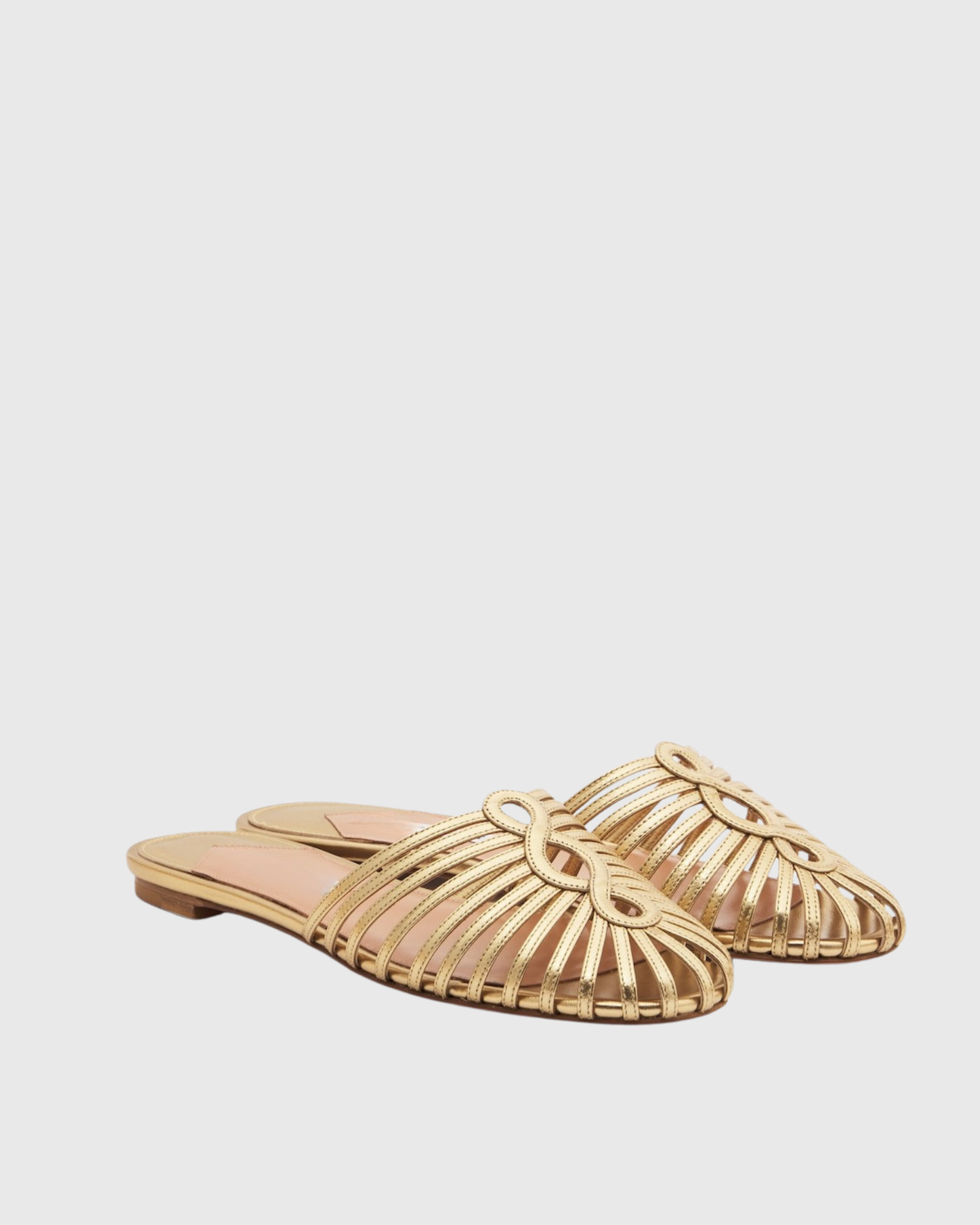 Mun Woven Slippers In Gold