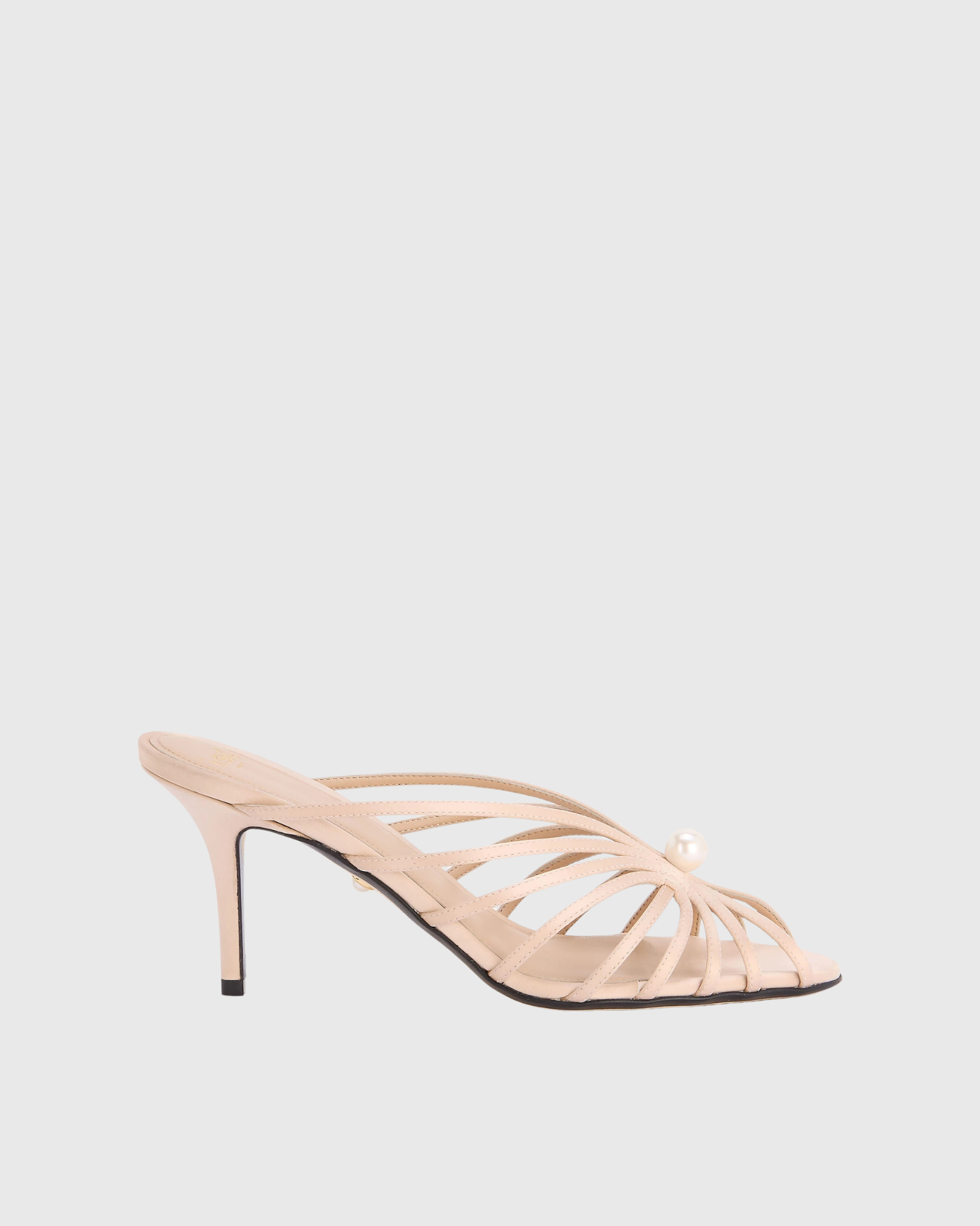 Muna Pearl Woven Mules In Pink