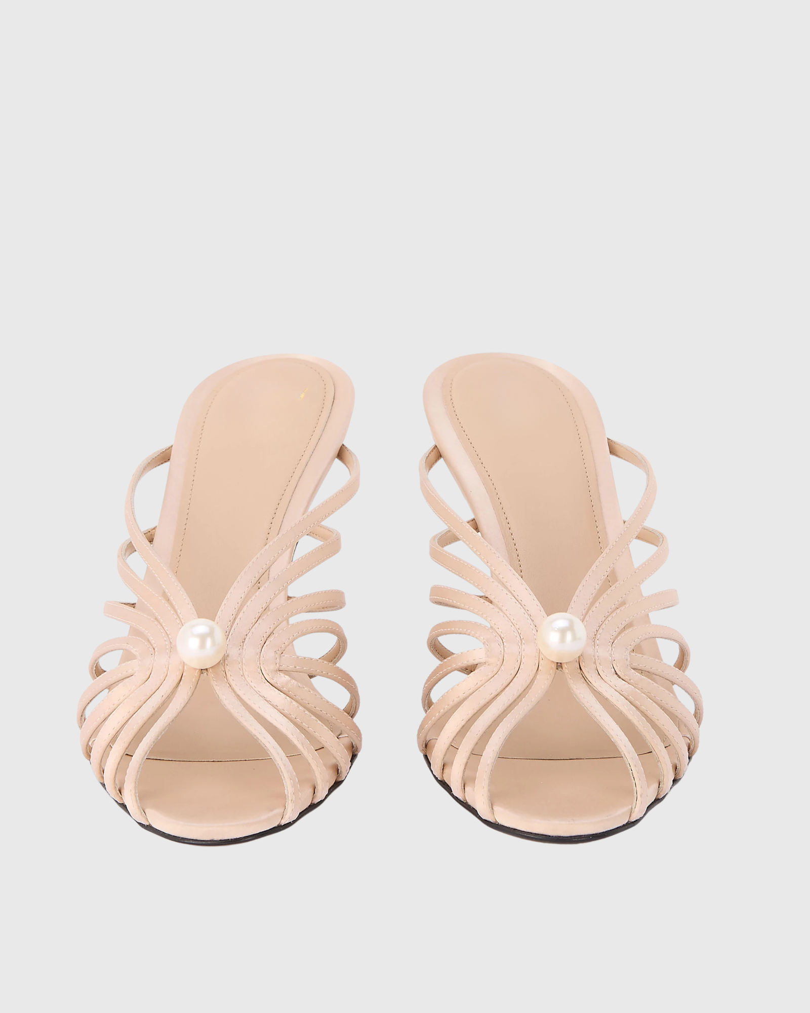 Muna Pearl Woven Mules In Pink