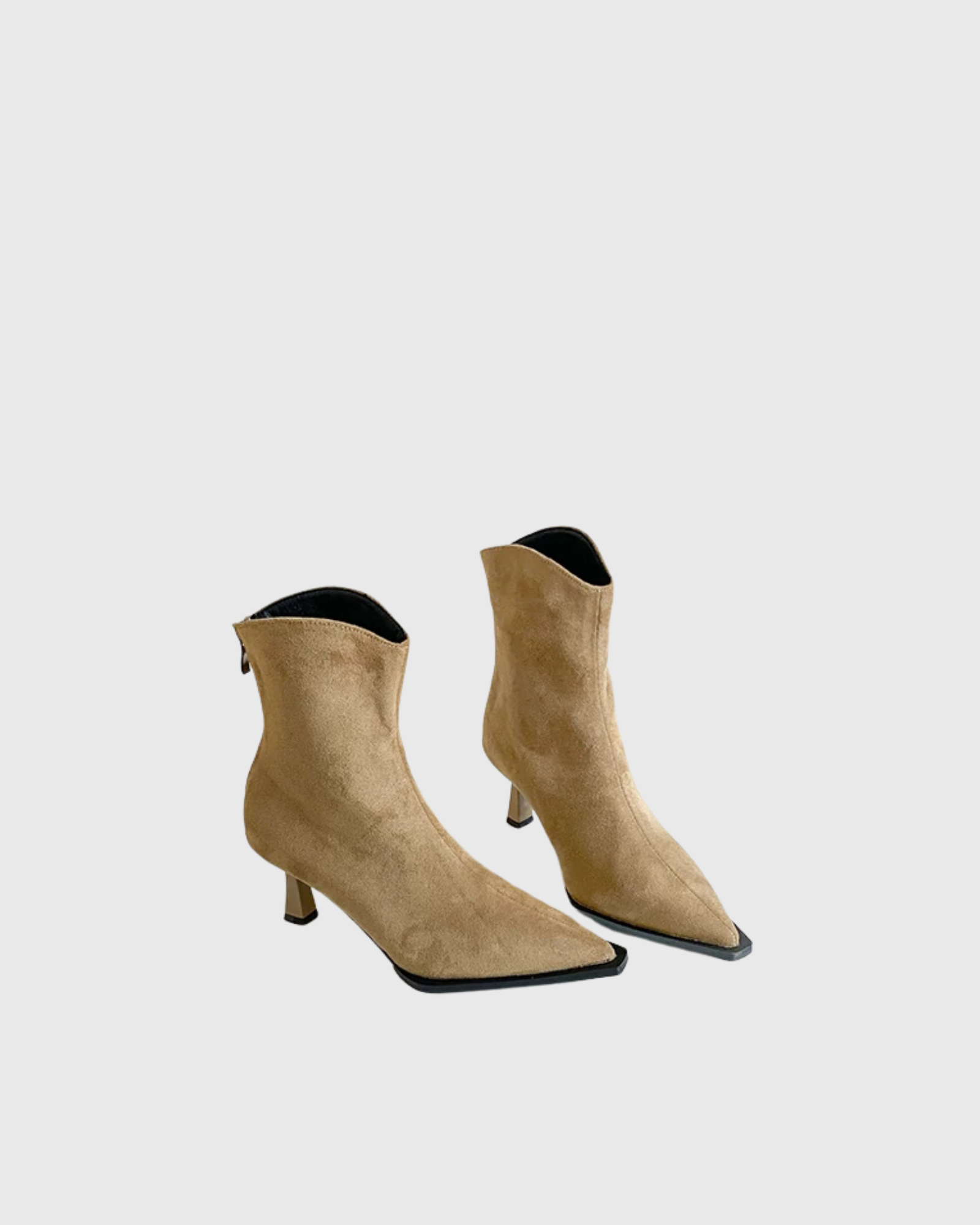 Elona Suede Detachable Boots In Camel