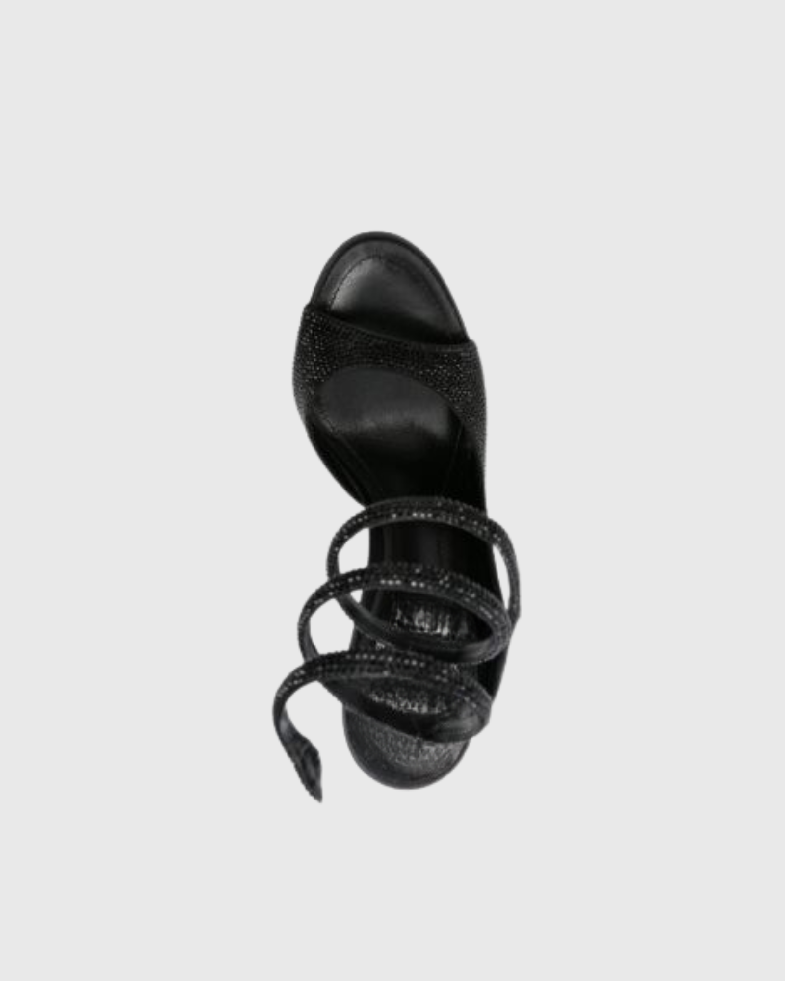 Tove Rhinestone Snake Sandals In Black