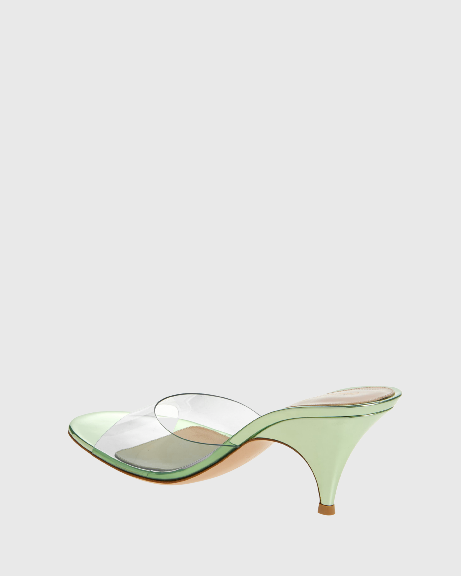 Izumi Jelly Mules In Icy Green