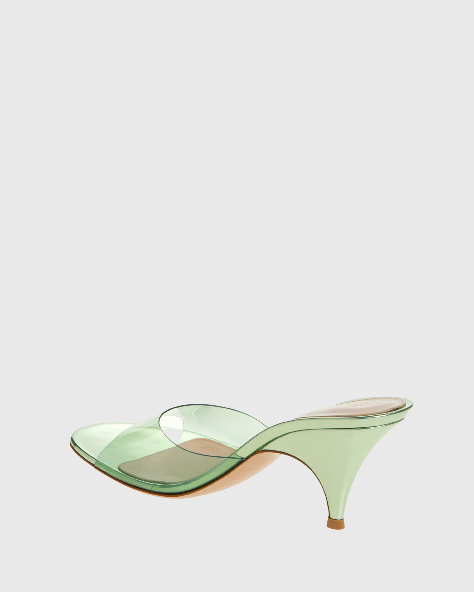 Izumi Jelly Mules In Icy Green