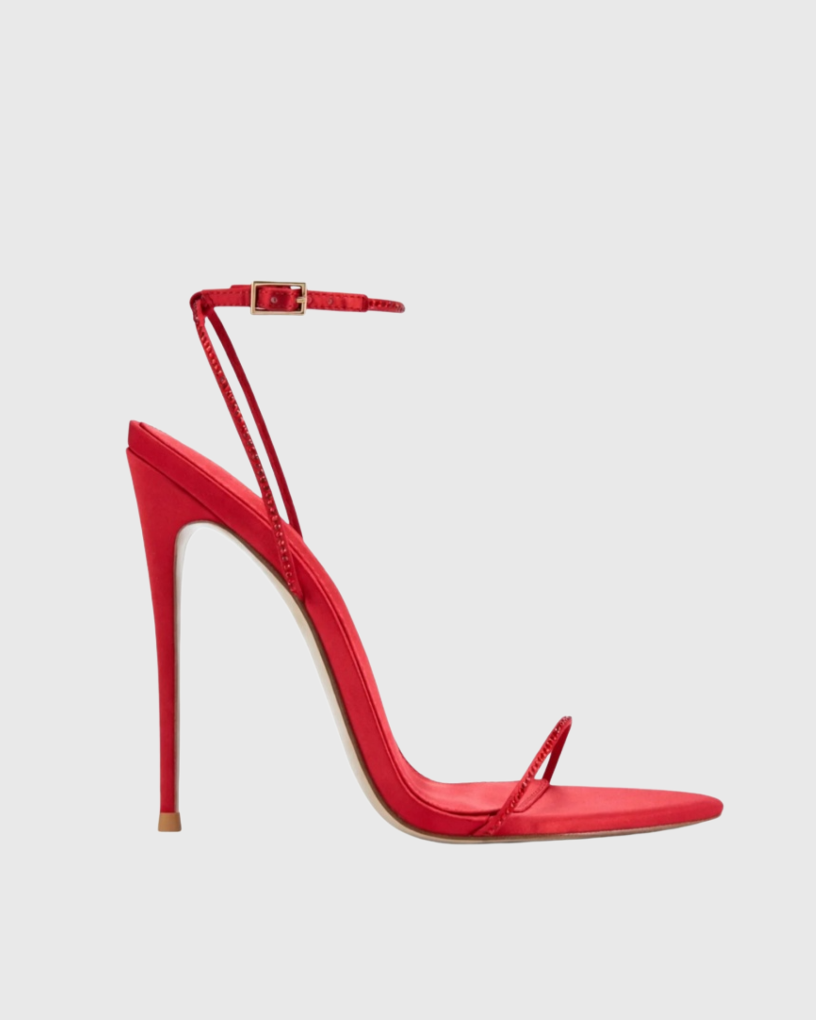 Lunelle Strap Rhinestone Sandals In Red