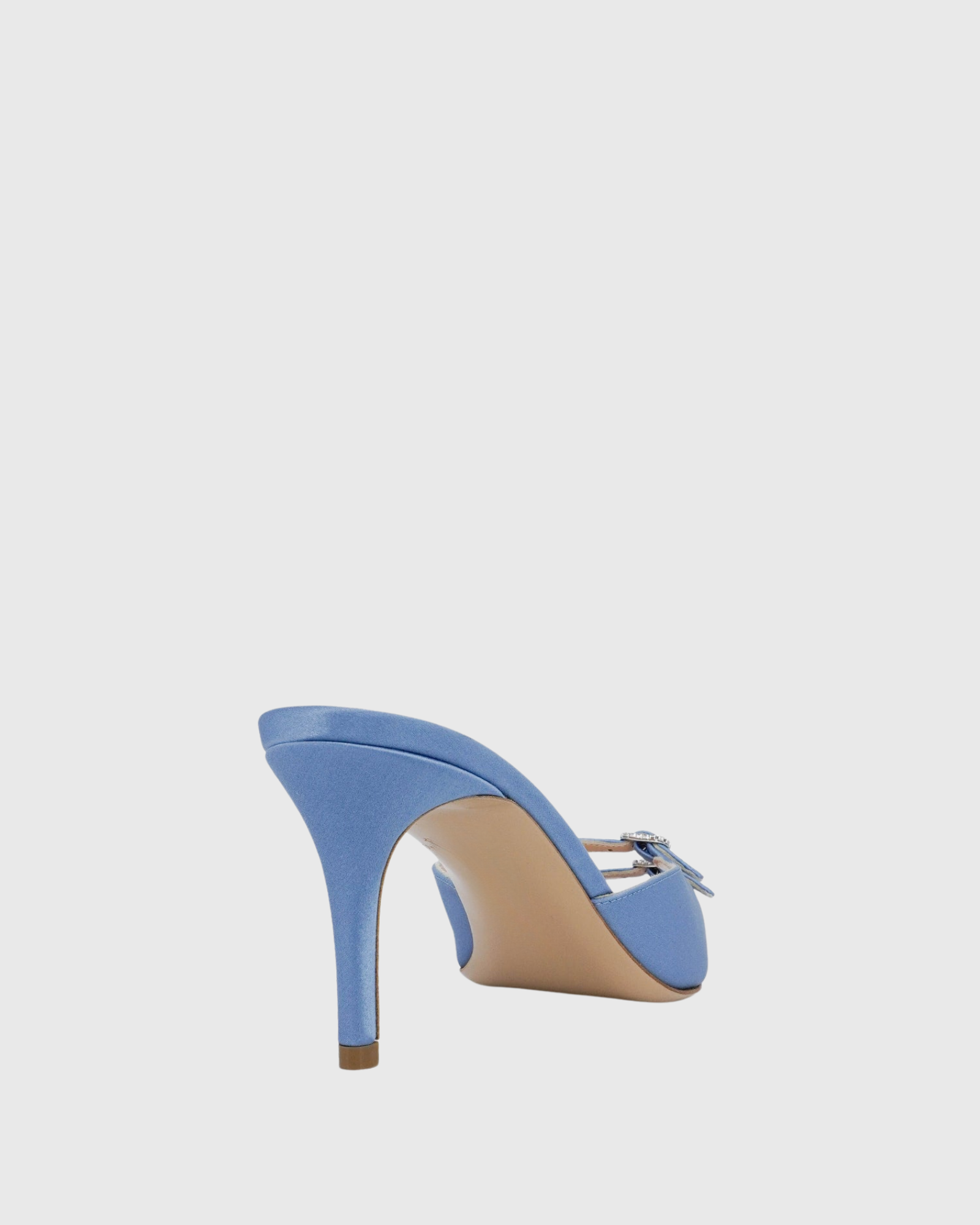 Jaciara Satin Mules In Blue