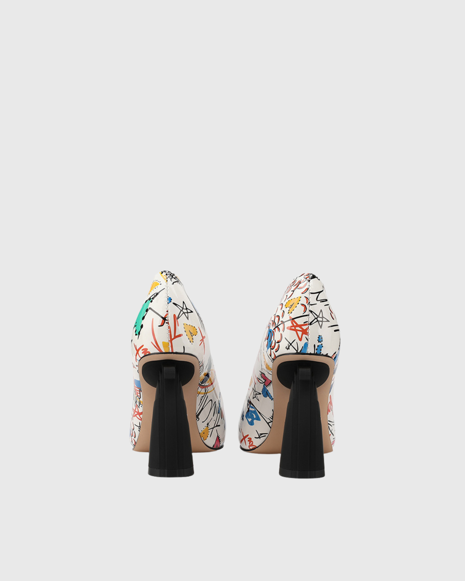 Roxie Printed Graffiti Pumps In White