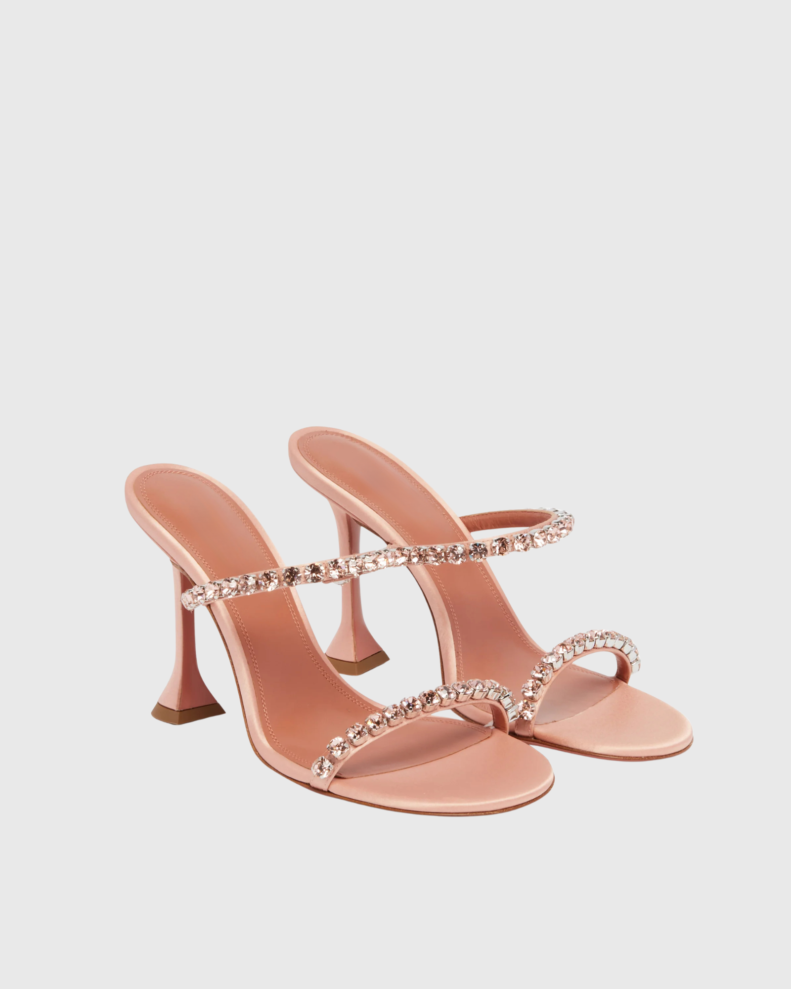 Cynara Rhinestone Stiletto Mules In Nude