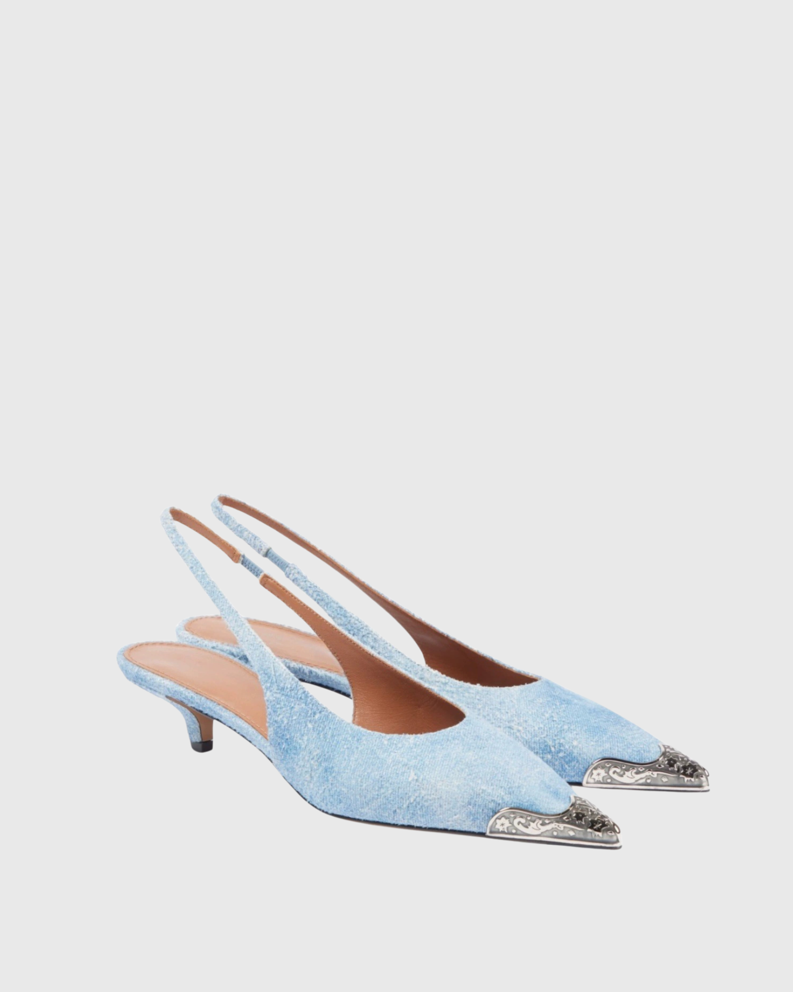 Xavira Metal Buckle Suede Sandals In Blue