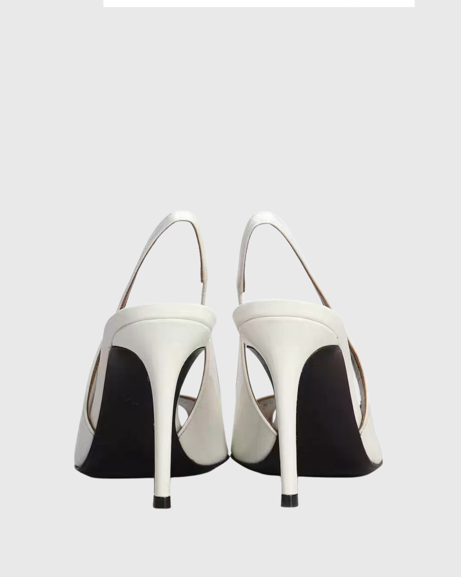 Freya Patent Leather Open Toe Pumps In White