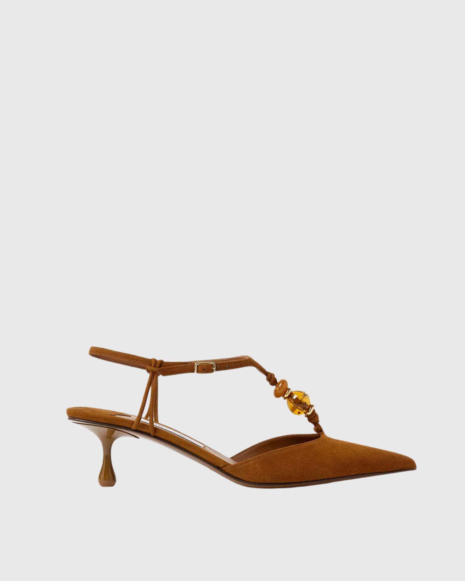 Nyvelle Beaded Strap Sandals In Caramel