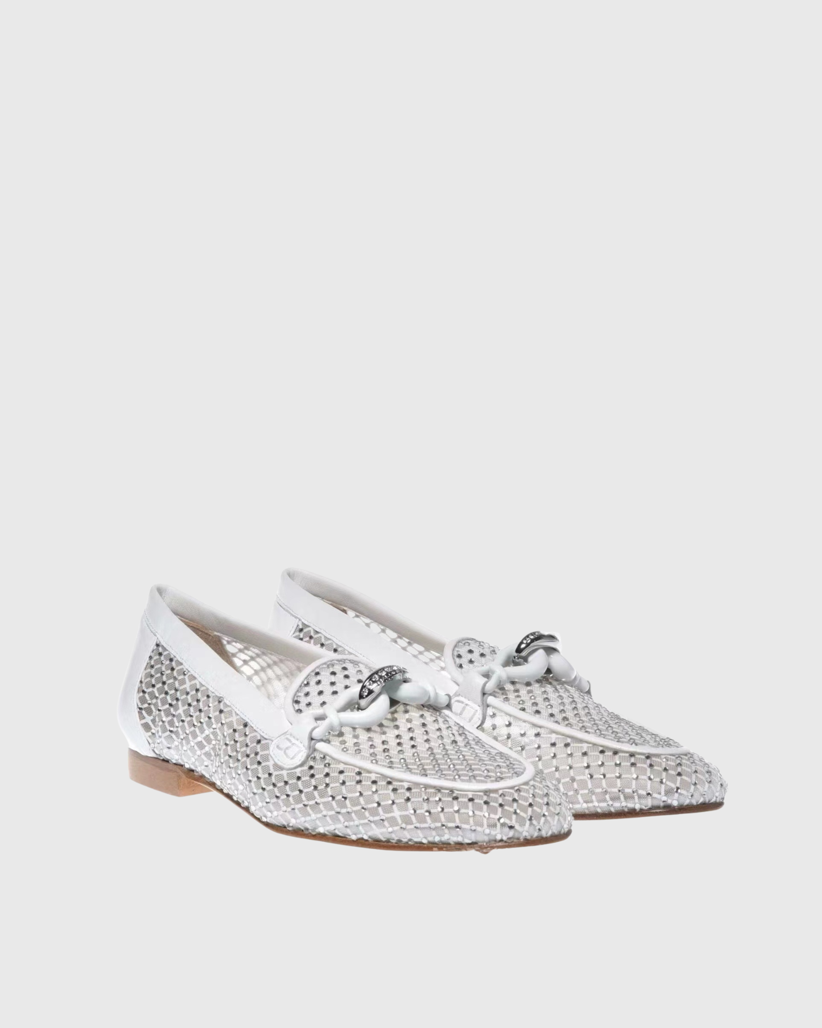 Jazira Rhinestone Fishnet Loafers