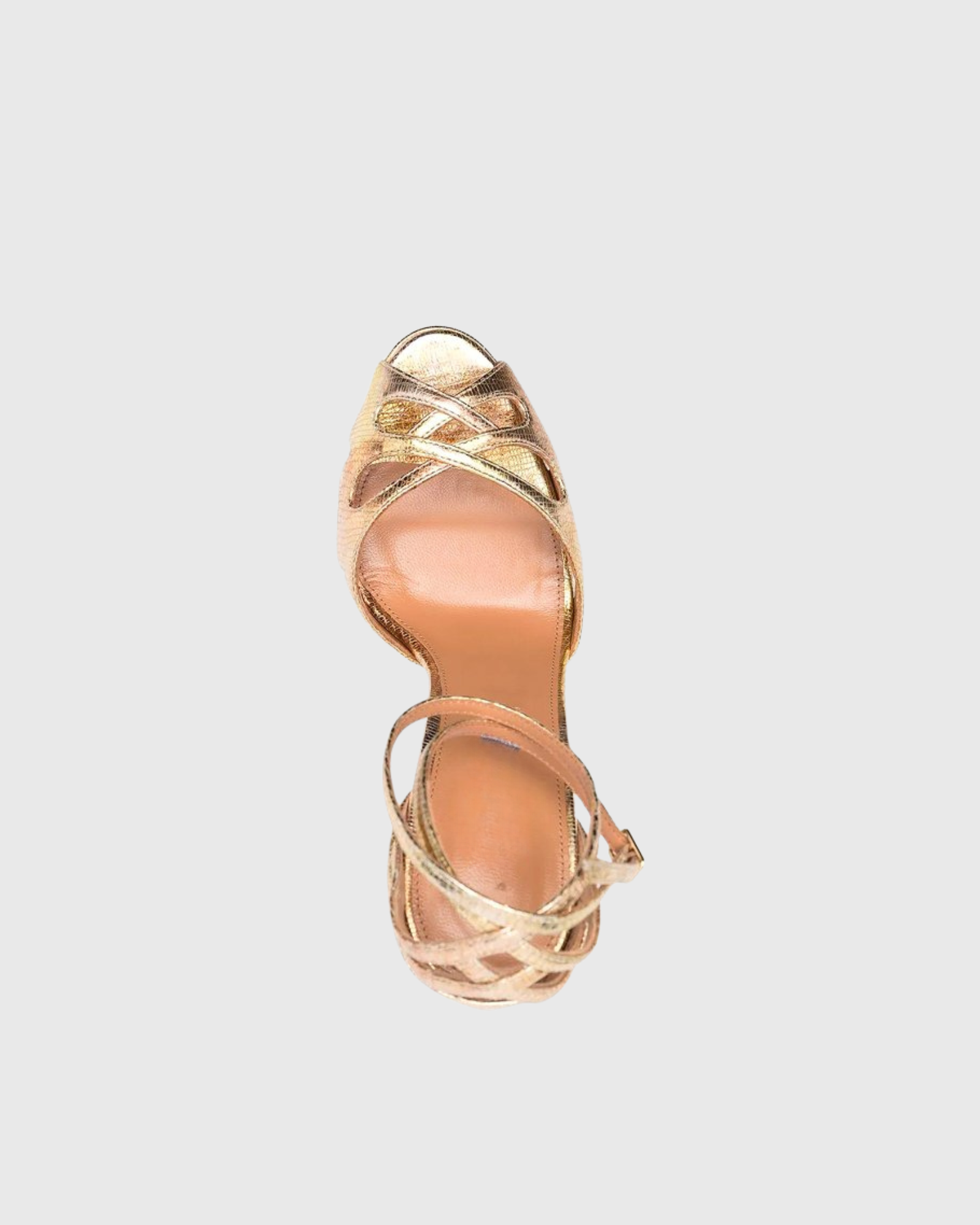 Lucienne Platform Strap Stiletto Sandals In Gold 