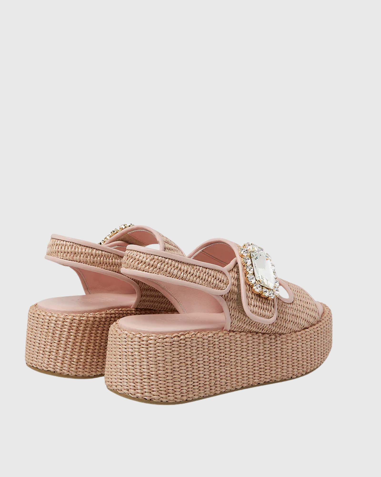 Jouri Woven Platform Sandals In Nude