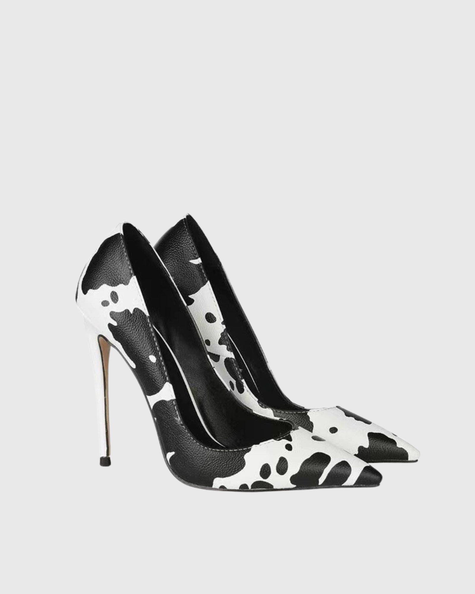 Tavira Cow Stiletto Pumps In Black White