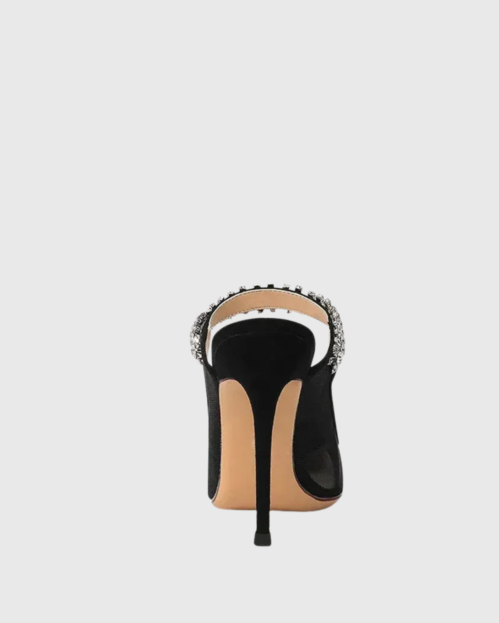 Dune Mesh Strap Stiletto Sandals In Black