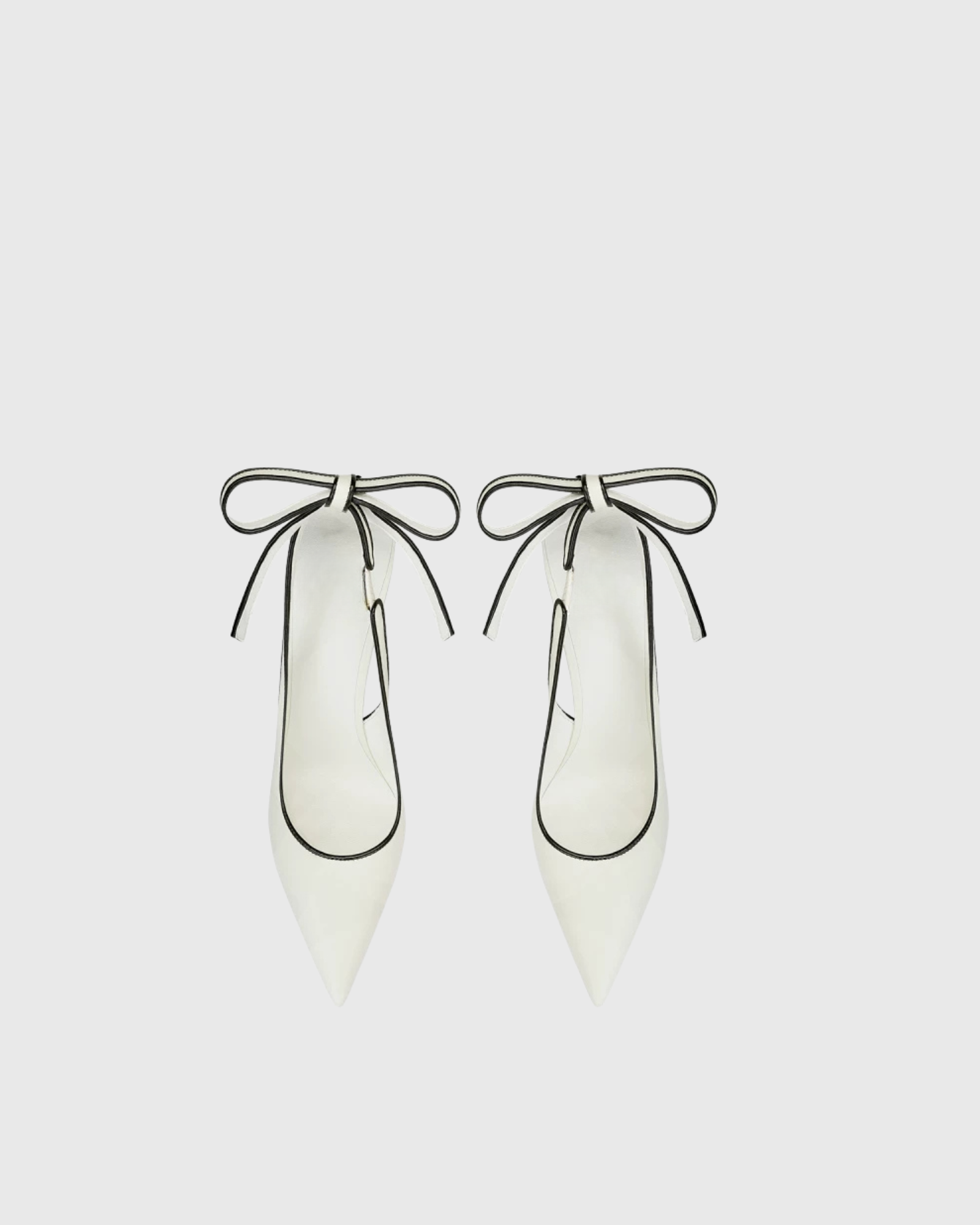 Saidi Bow Splicing Pumps In White