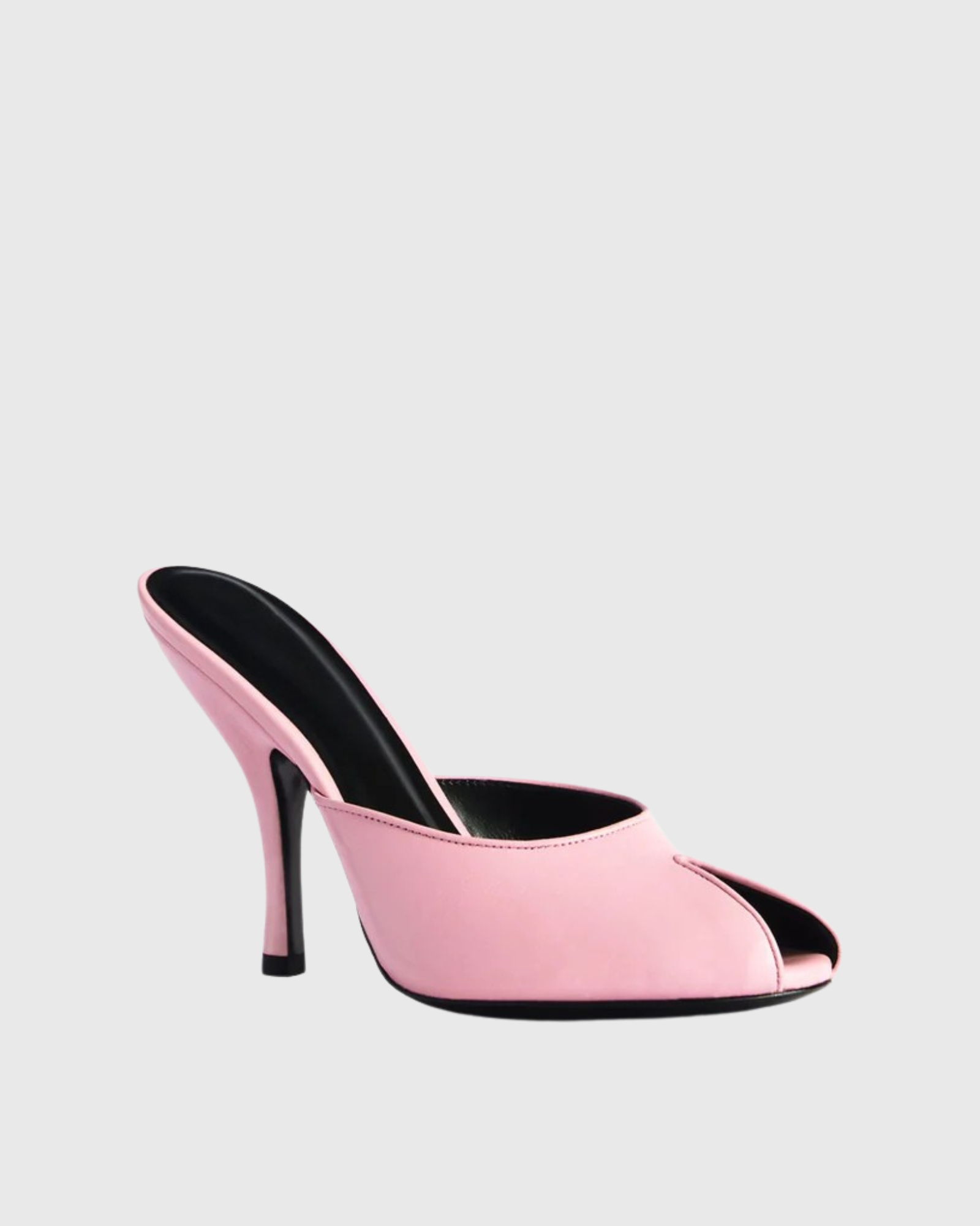 Lecia Peep Toe Mules In Pink