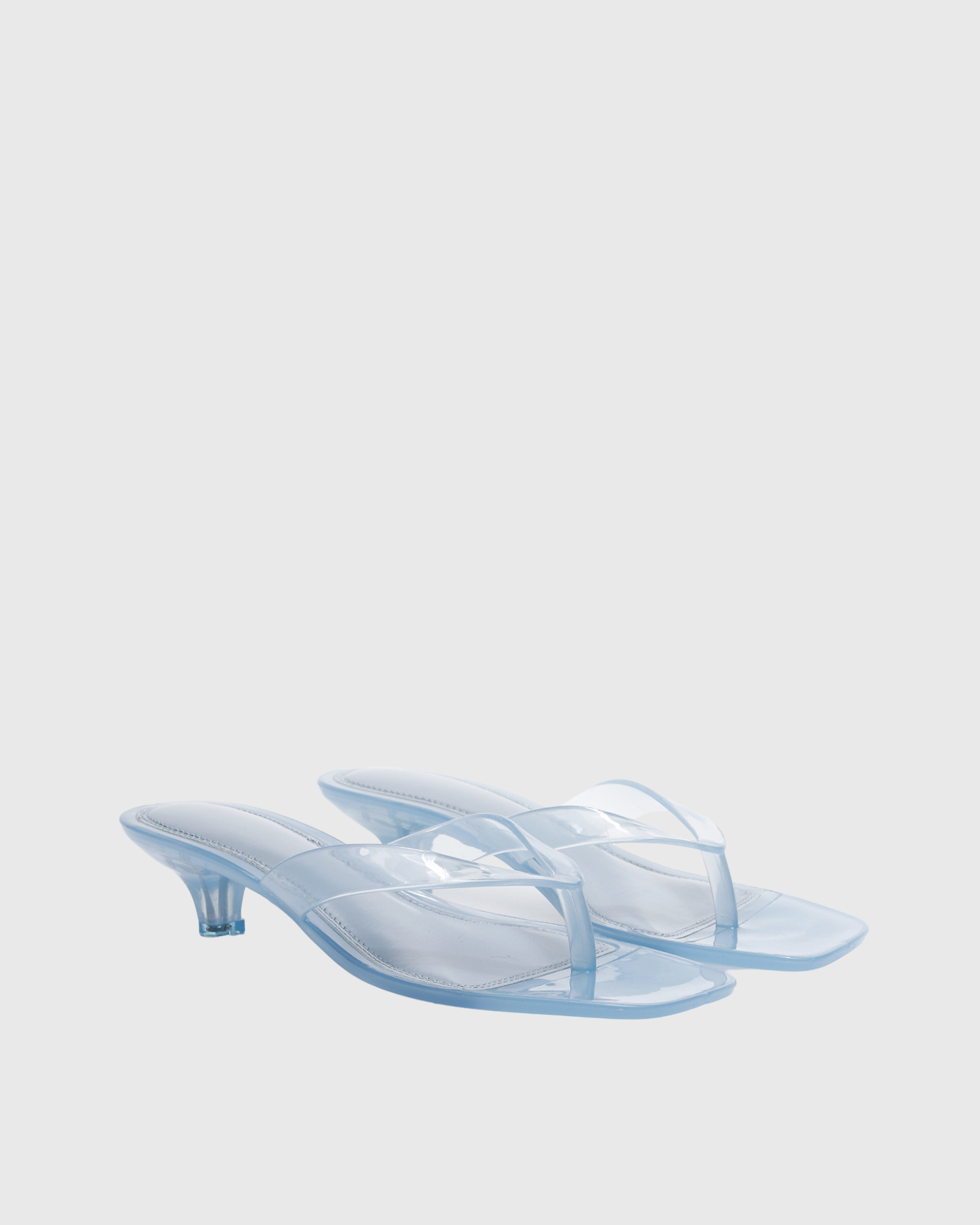 Izadi Thong Jelly kitten Heels In Blue