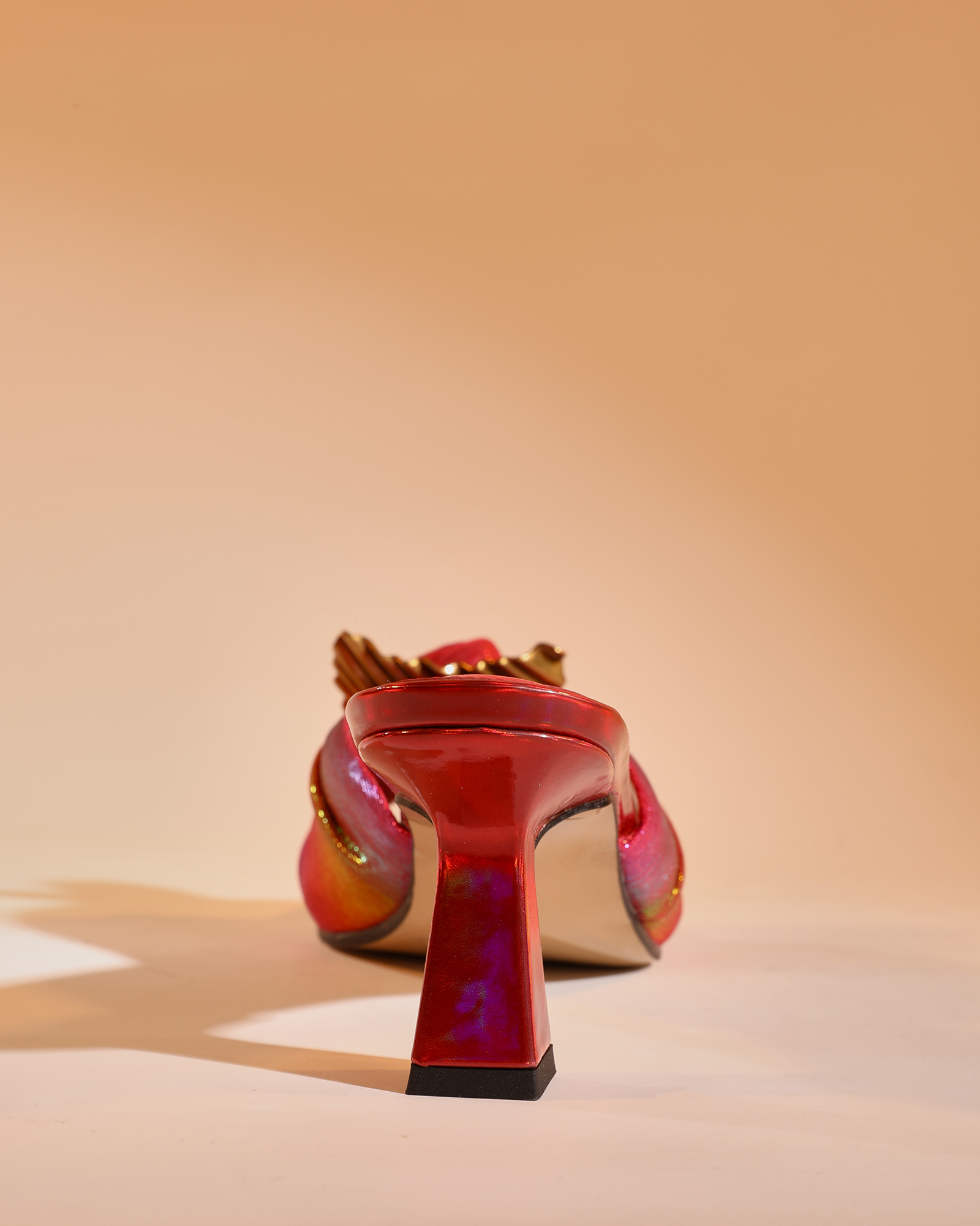 Hadar Flower Mules In Red