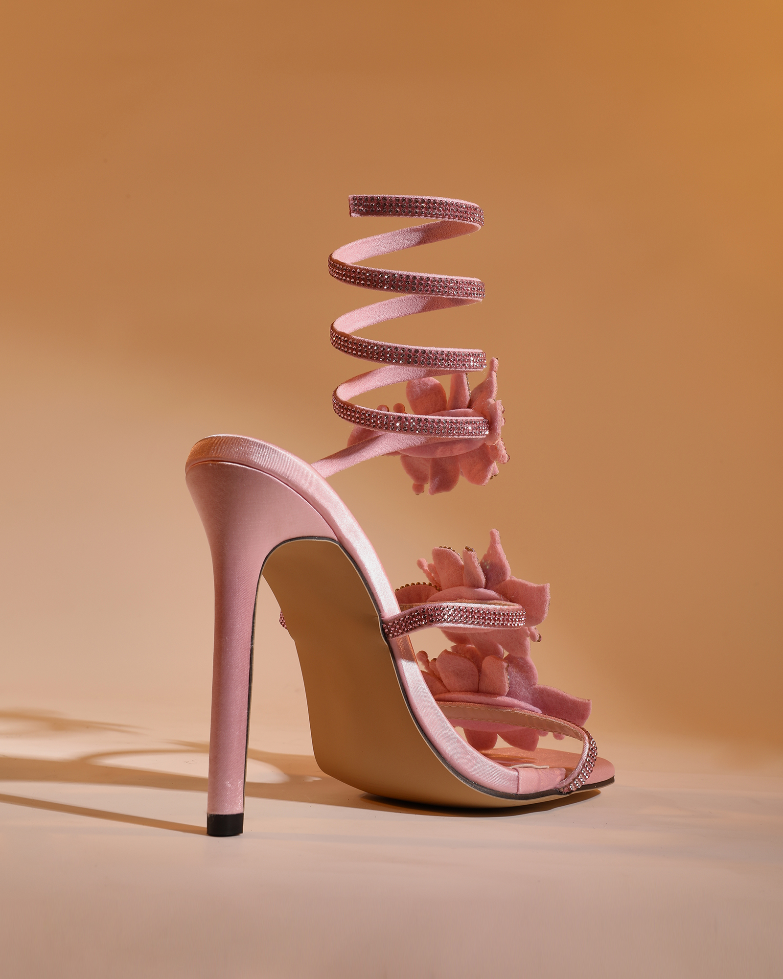 Ealar Flower Snake Sandals In Pink