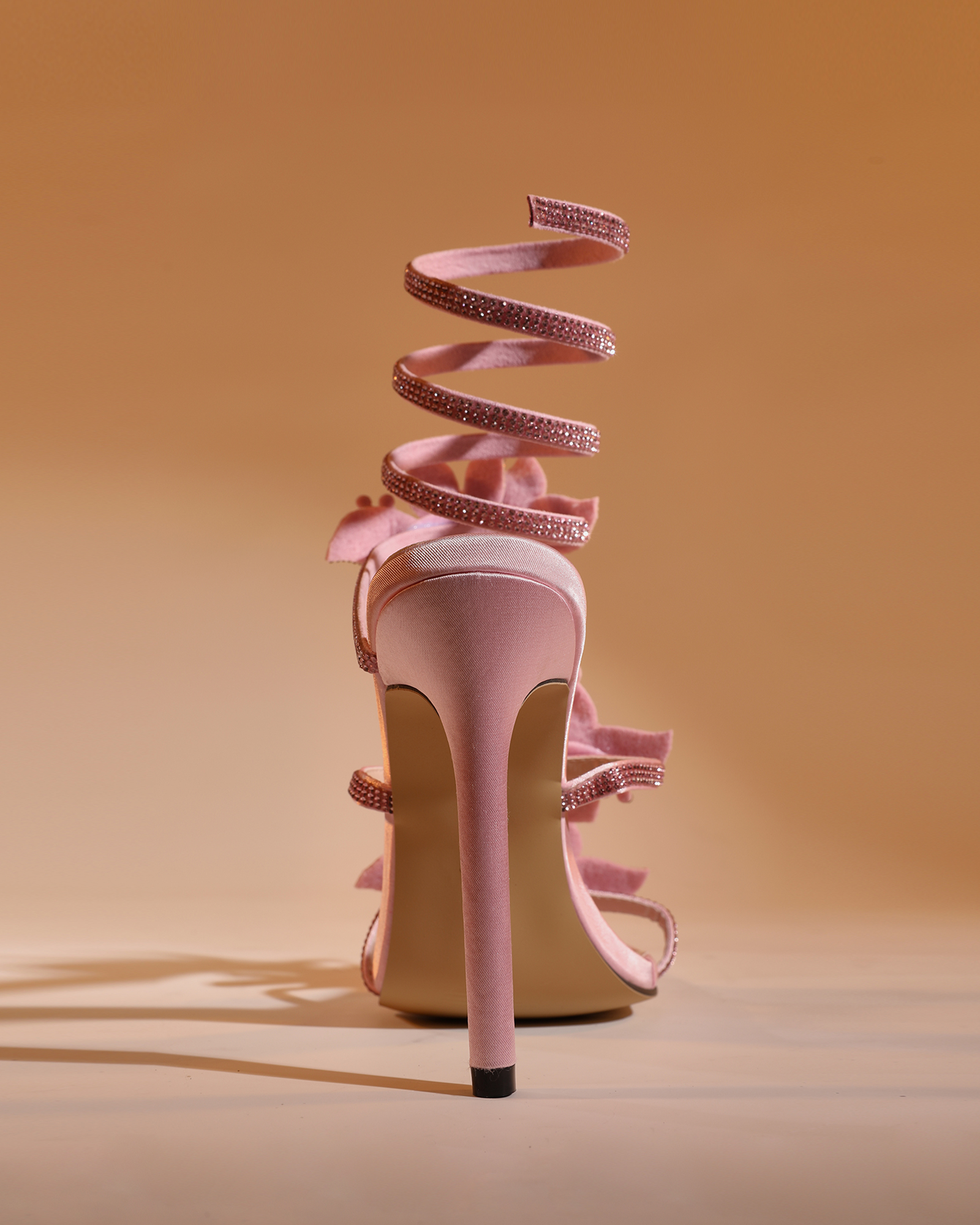 Ealar Flower Snake Sandals In Pink