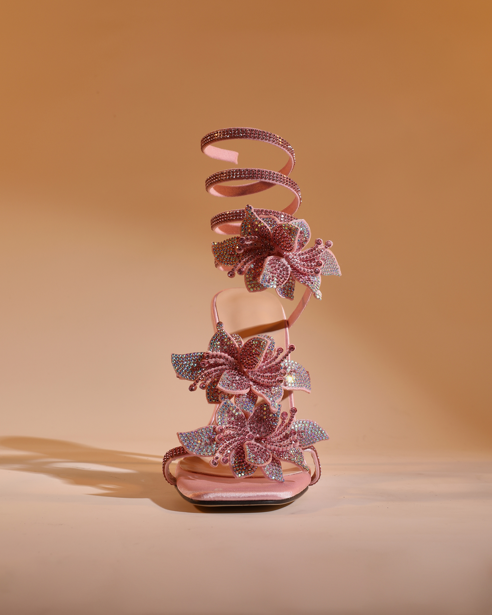 Ealar Flower Snake Sandals In Pink