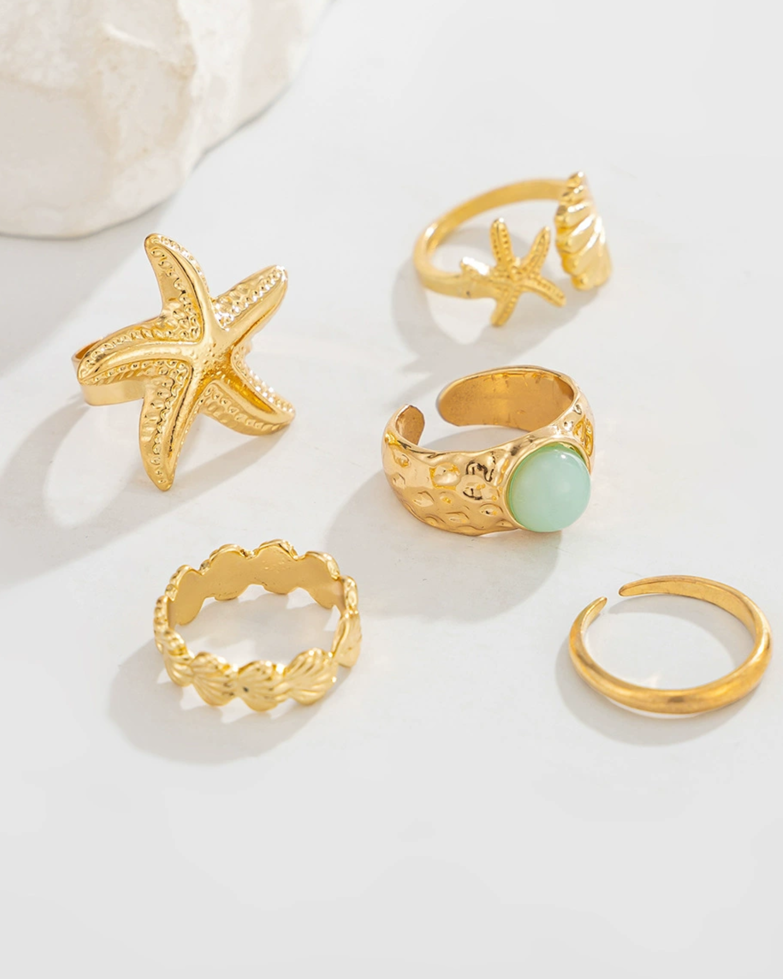 Coastal Star Toe Ring Set