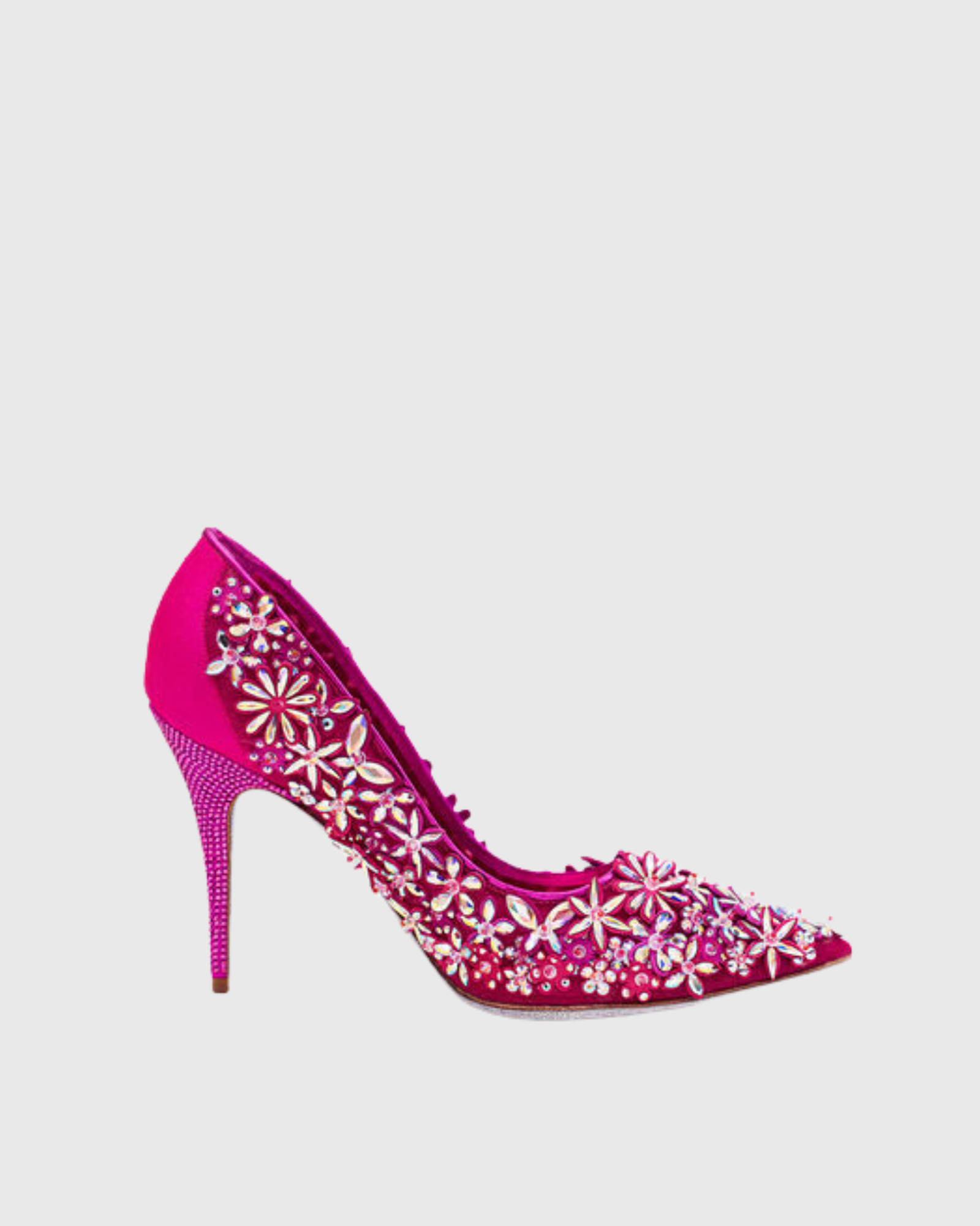 Mabel Flower Pumps In Hot Pink
