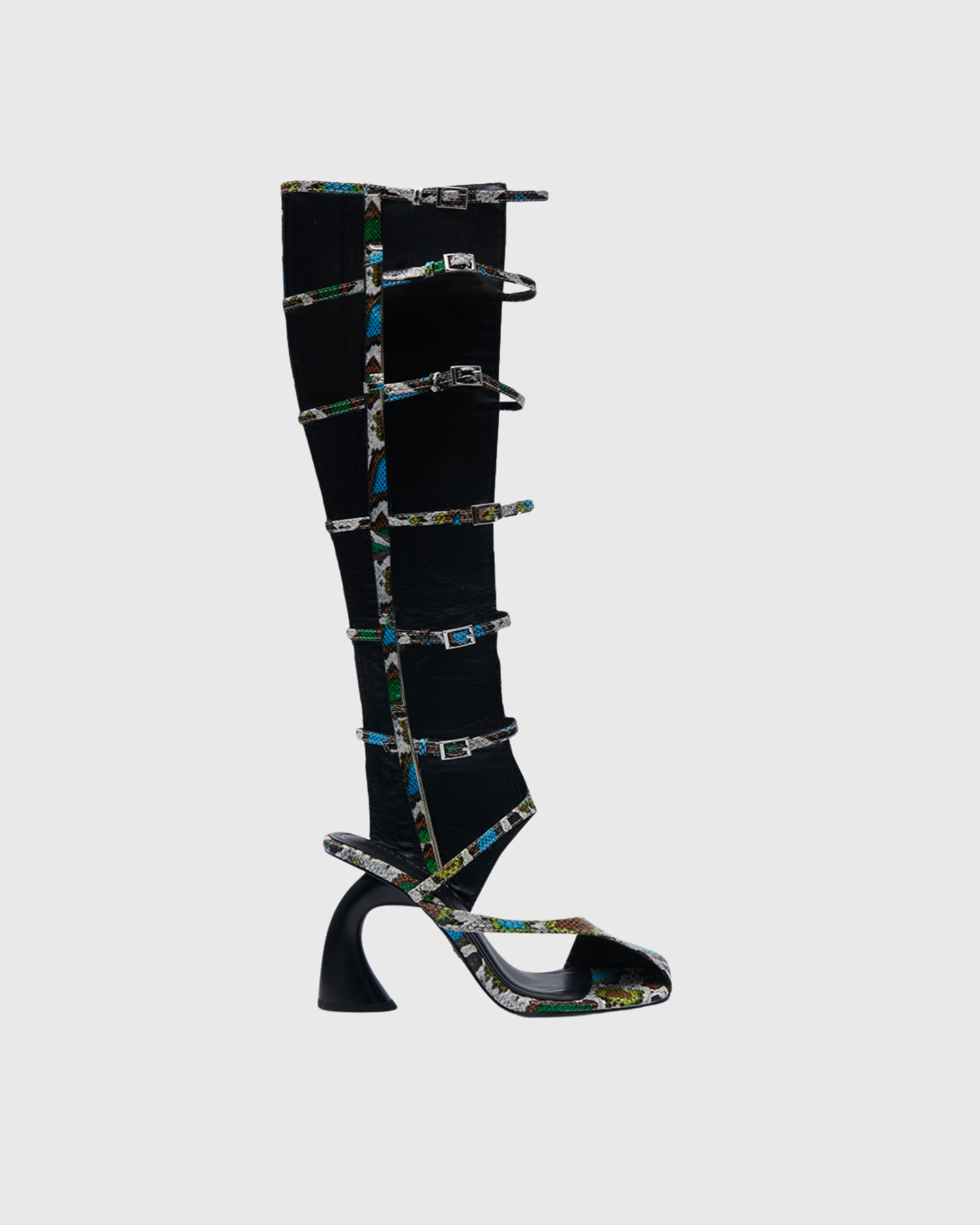 Moira Snake Print Strappy Sandals 