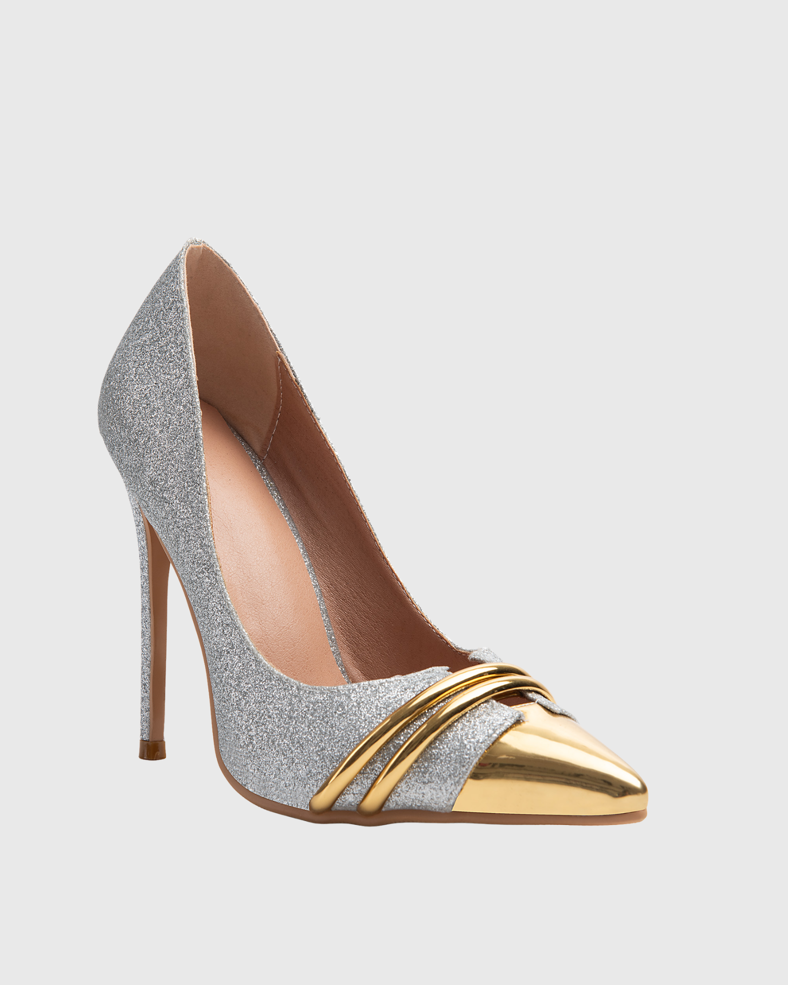 Nia Sparkle Metal Toe Pumps