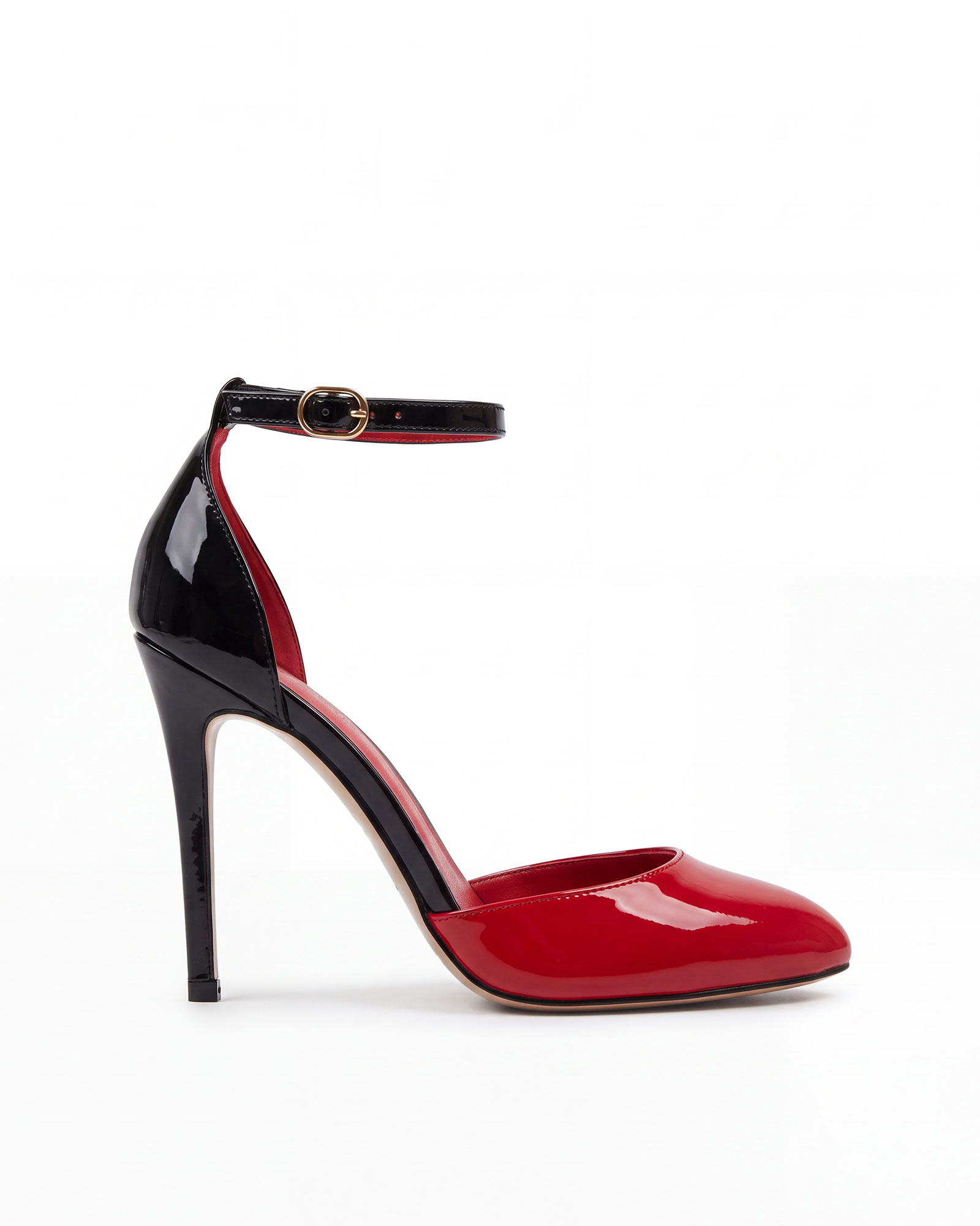 Nadka Black&Red Splicing Strap Pumps