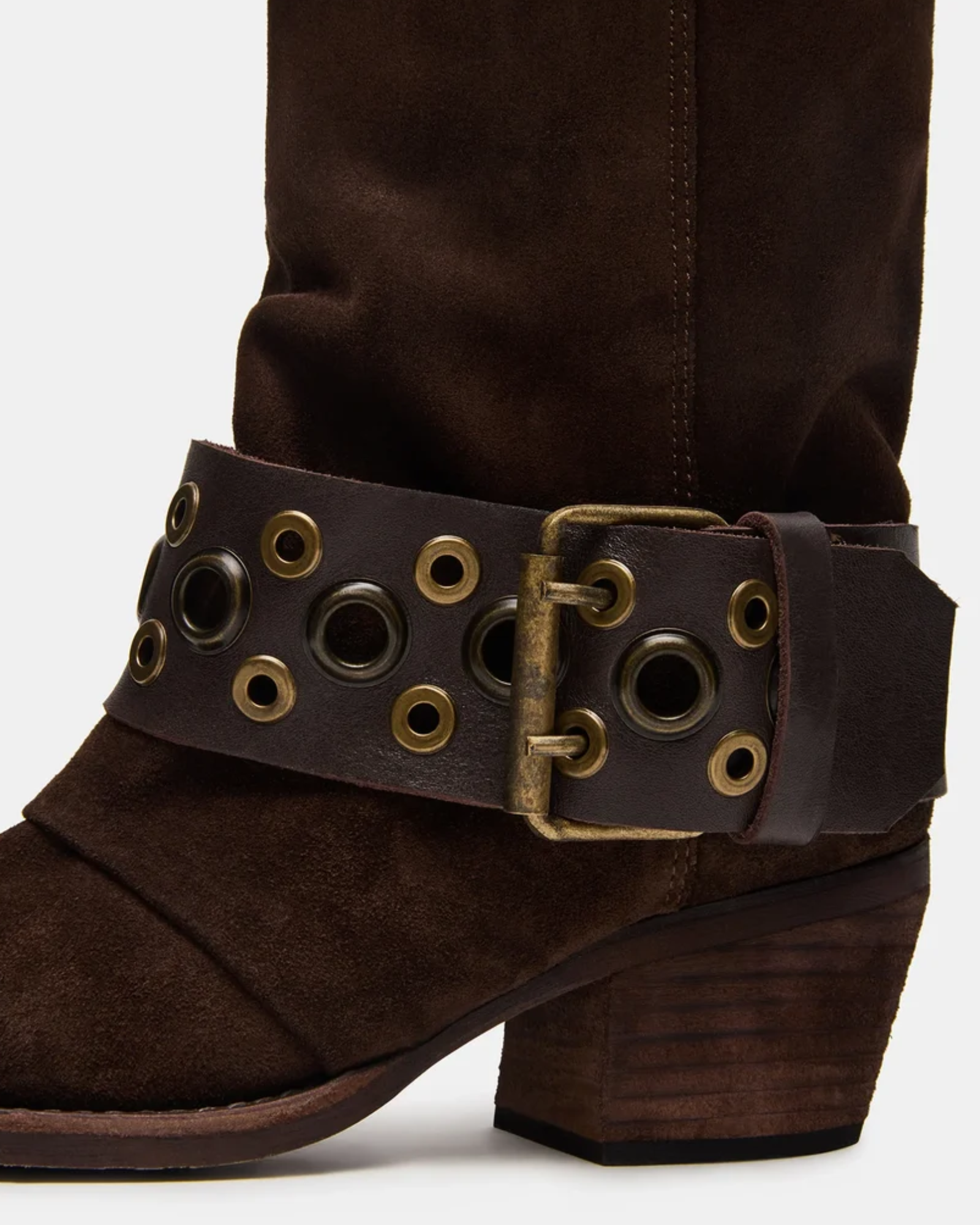 Coman Eyelet Suede Western Boots