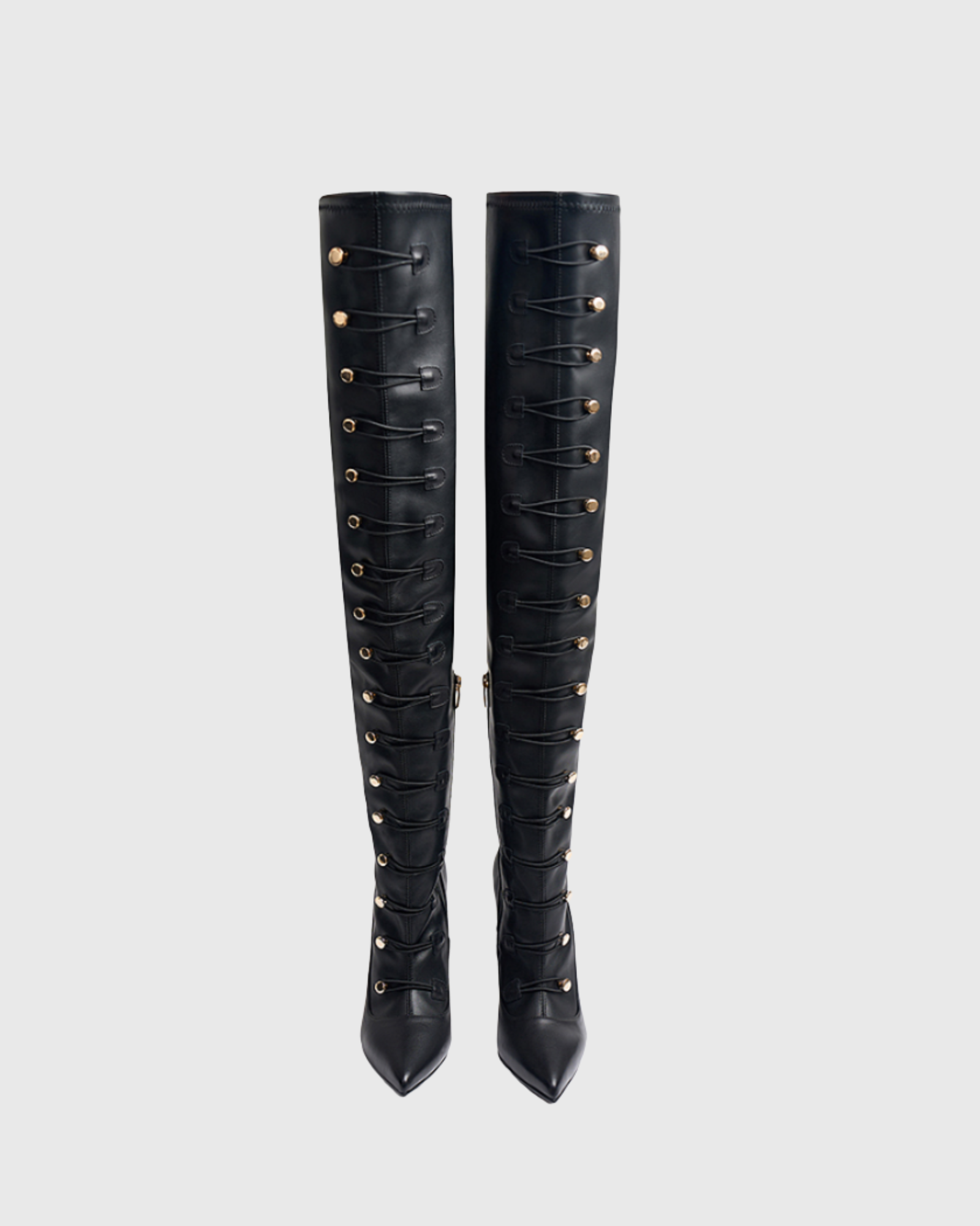 Najia Multi Strap Thigh High Boots