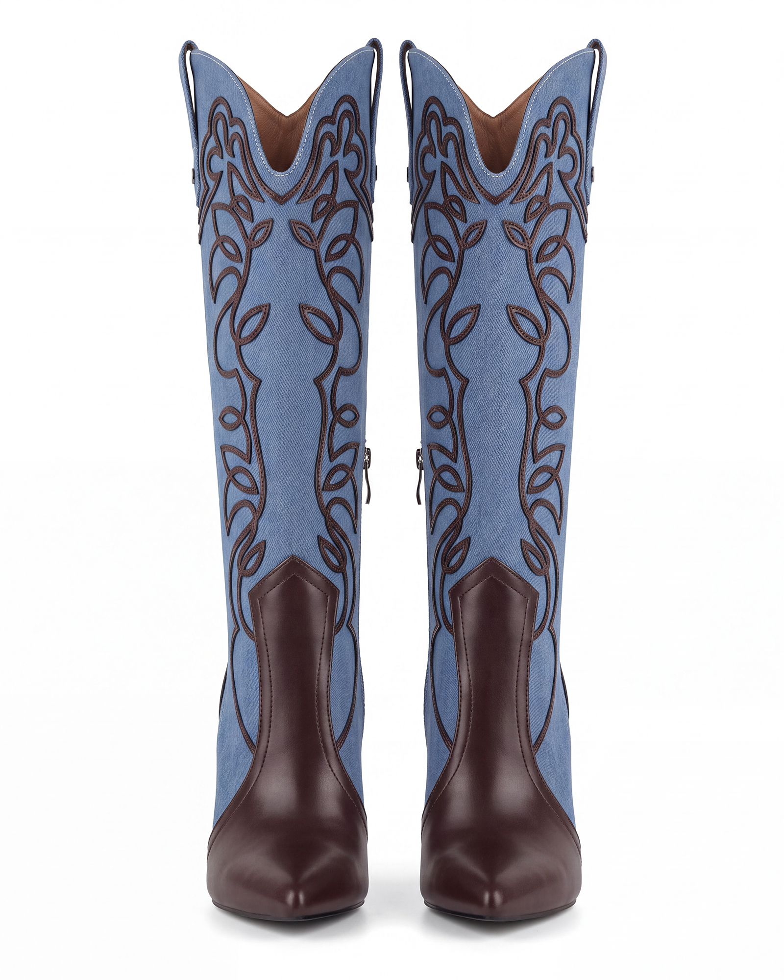 Somi Wide Calf Knee High Cowboy Boots