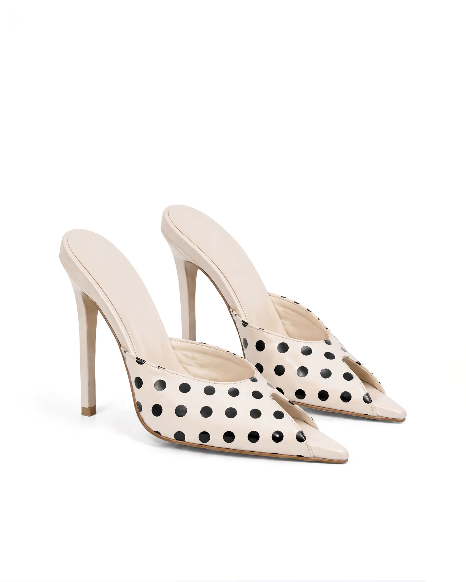 Kaavia Dot Mules In White