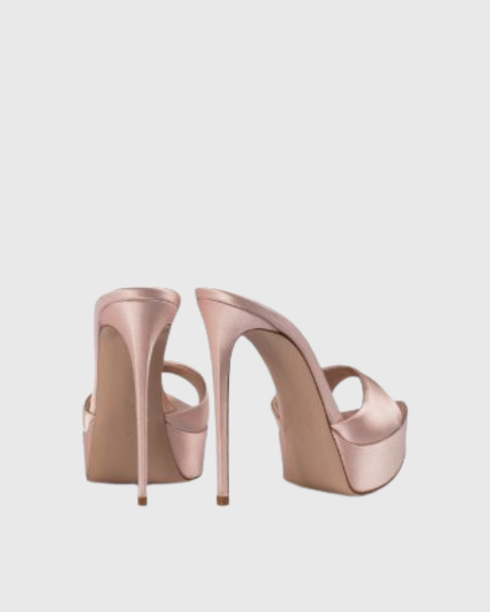 Florence Platform Satin Mules In Pink