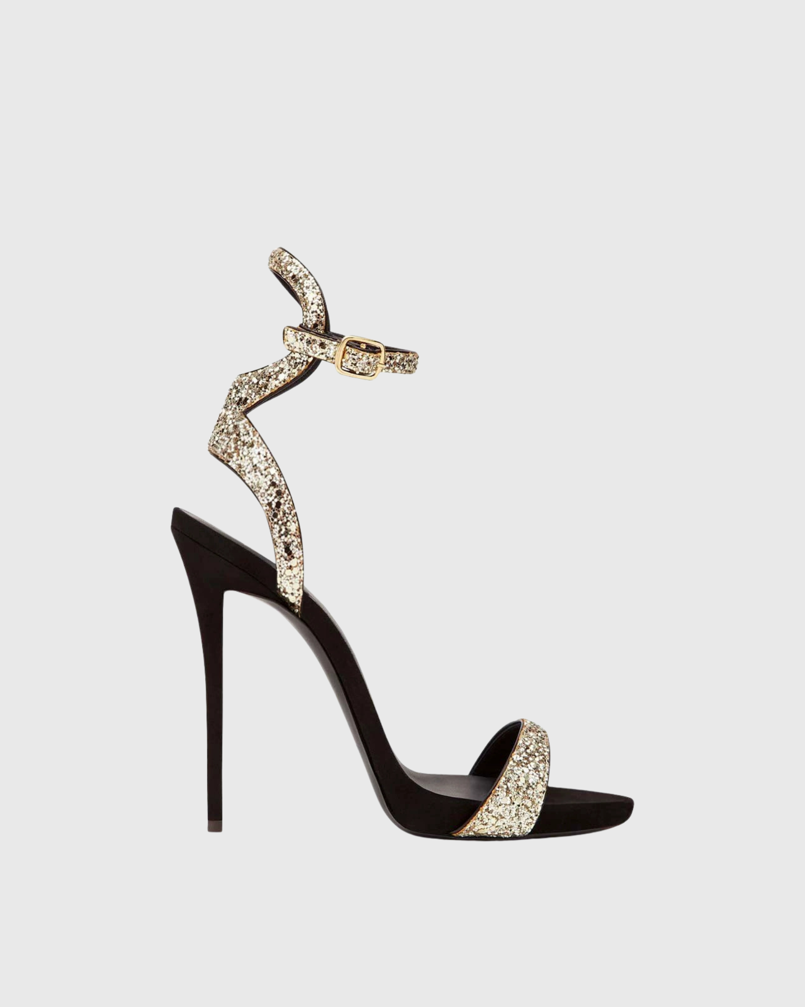 Lunelle Sequin Leather Sandals In Black