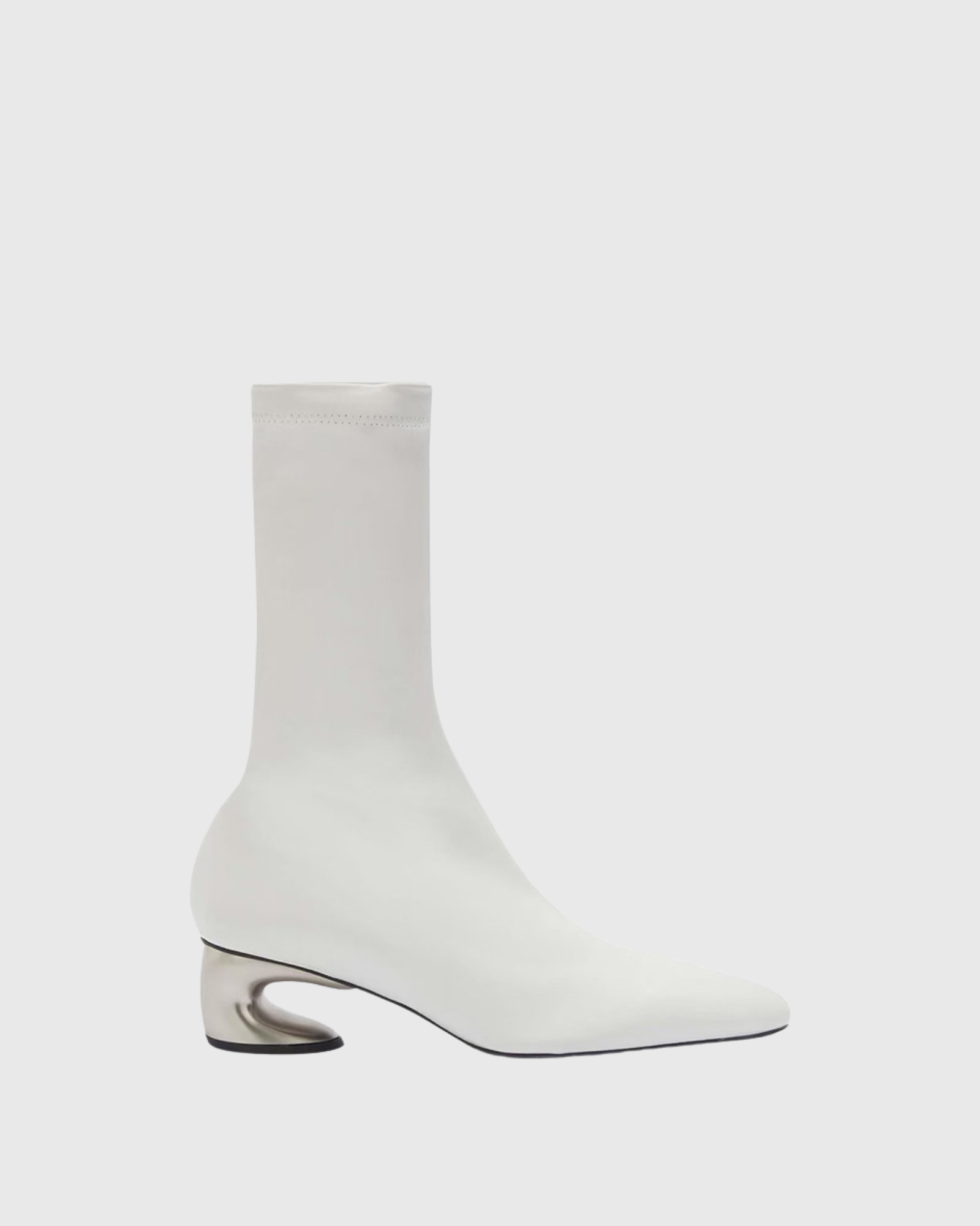 Finella Leather Ankle Boots In White