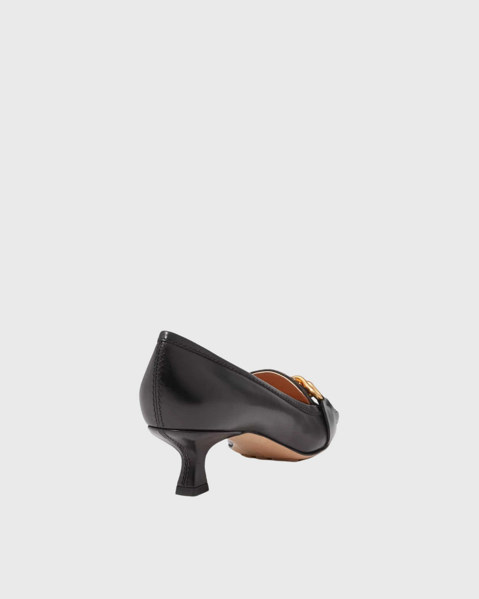 Ebere Buckle Kitten Heels In Black