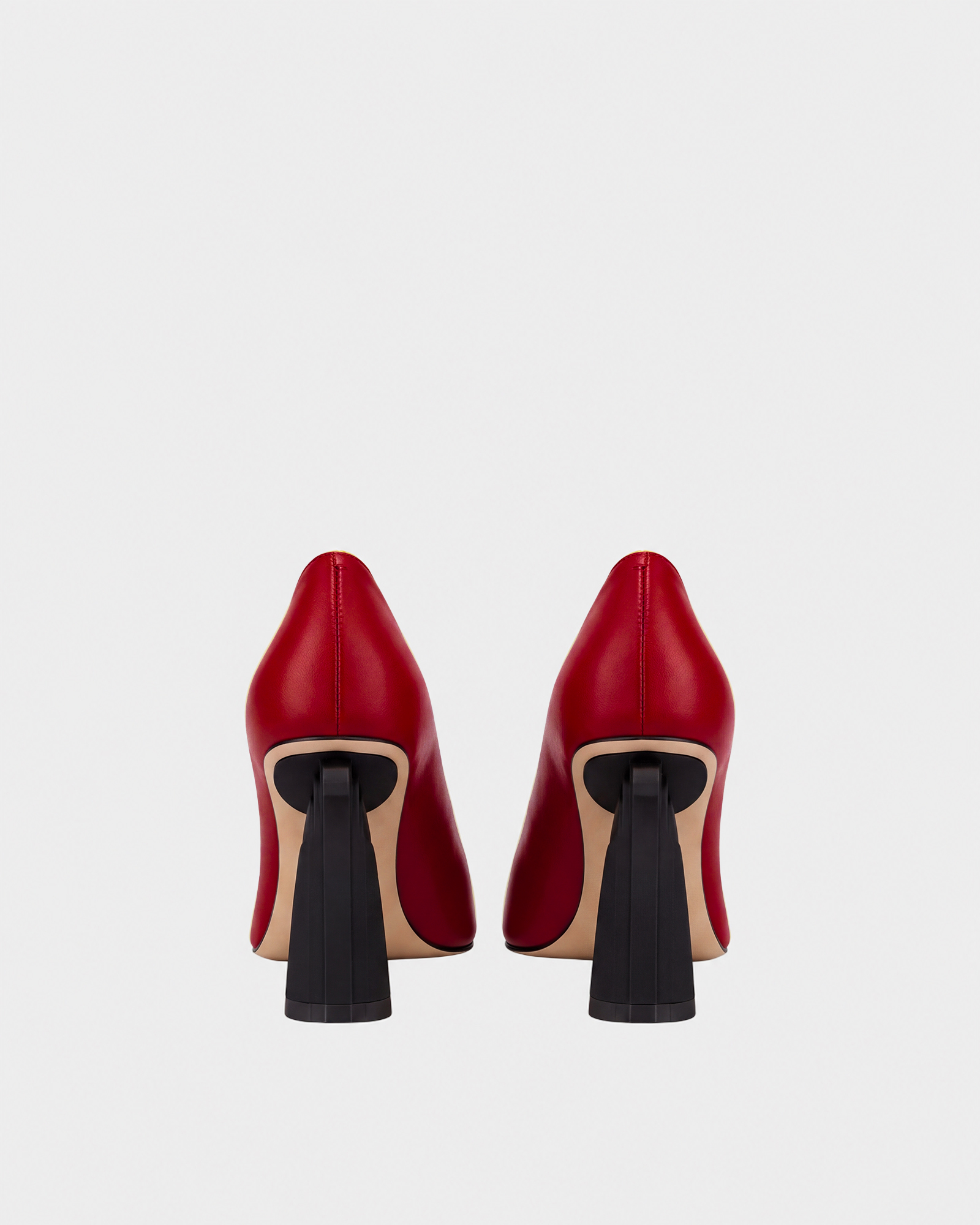 Roxie Sculptural Gun Heels In Red