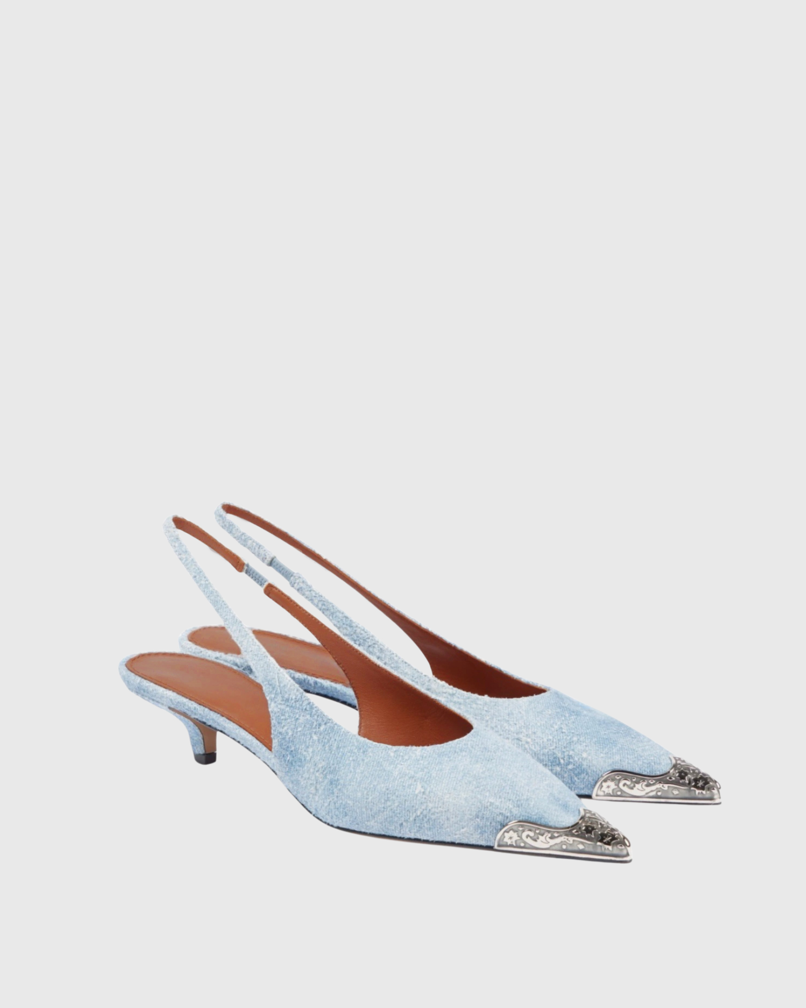 Xavira Metal Buckle Suede Sandals In Blue