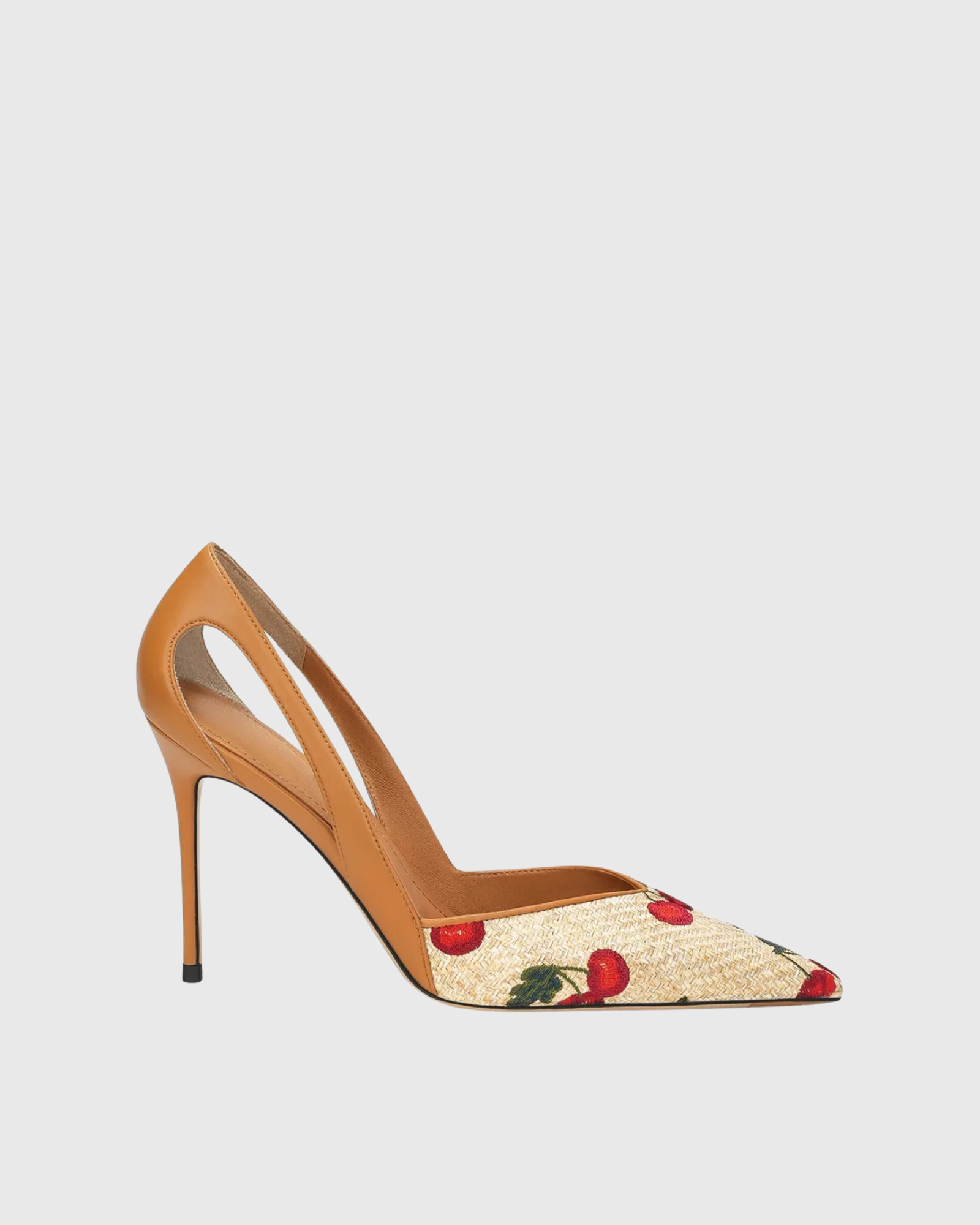 Saima Cutout Woven Cherry Pumps